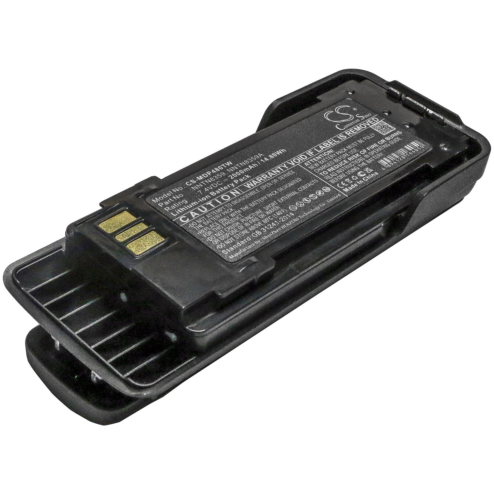Li-ion Battery fits Motorola, Dp4000ex, Dp4401ex Atex 7.6V, 1800mAh Two-Way Radio Cameron Sino Technology Limited