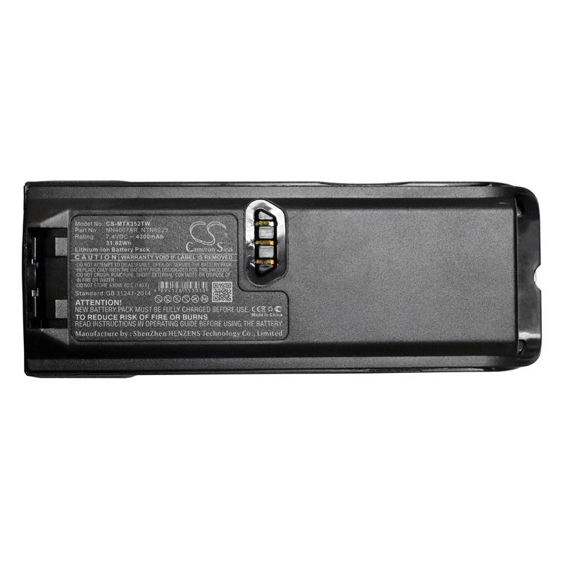 Li-ion Battery fits Motorola, Ntn8293, Ntn8294 7.4V, 4300mAh Two-Way Radio Cameron Sino Technology Limited