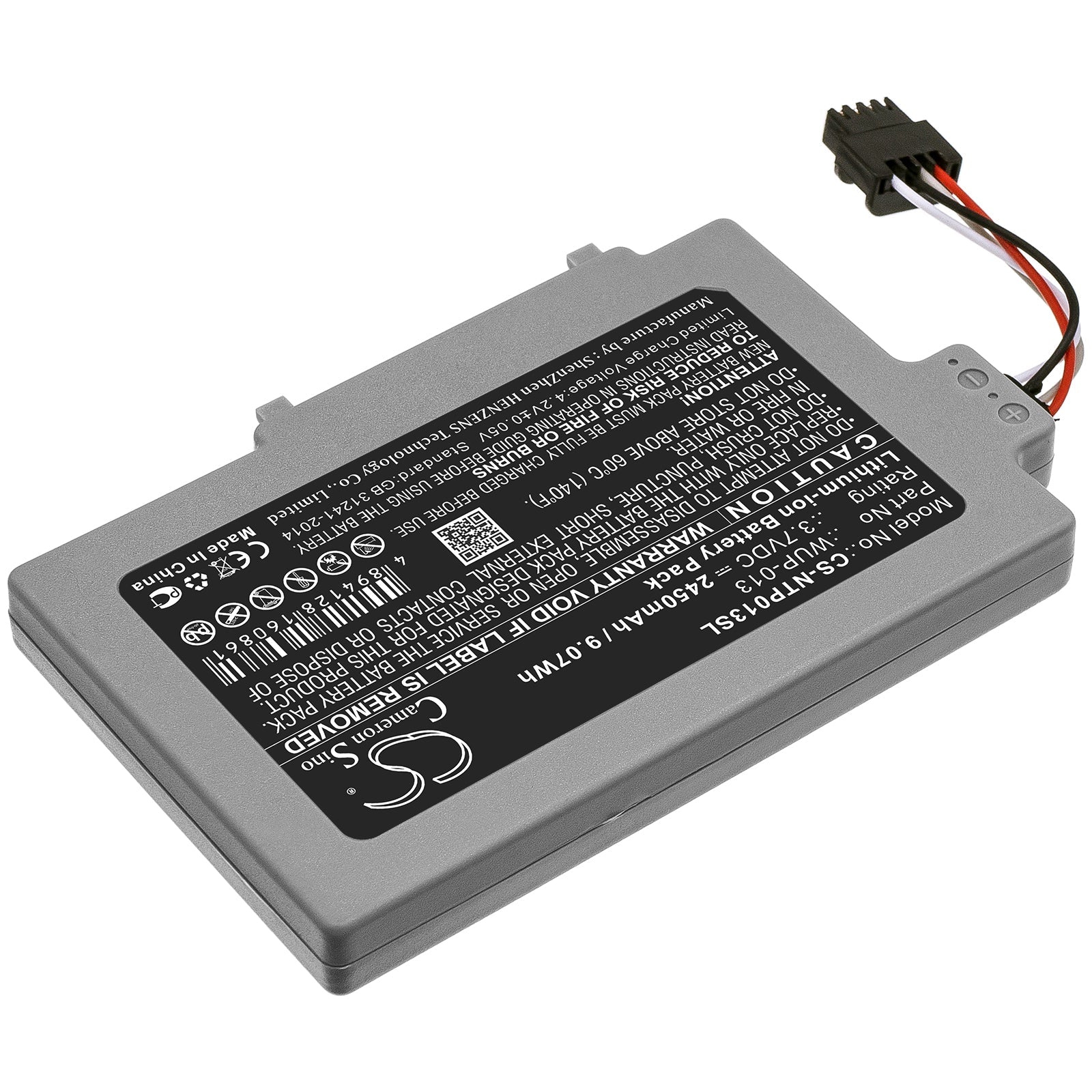 Li-ion Battery fits Nintendo, Wup-013 3.7V, 2450mAh Game Console Cameron Sino Technology Limited