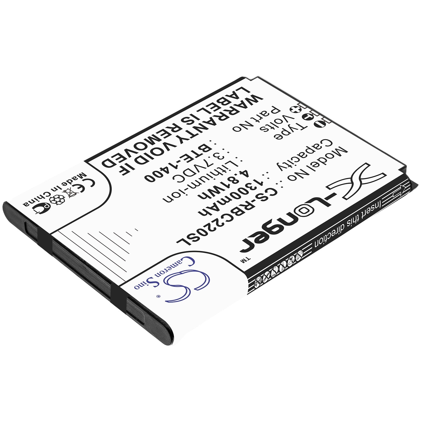 Li - ion Battery fits Orbic, Bte - 1400 3.7V, 1300mAh - Batterybuyer.ca