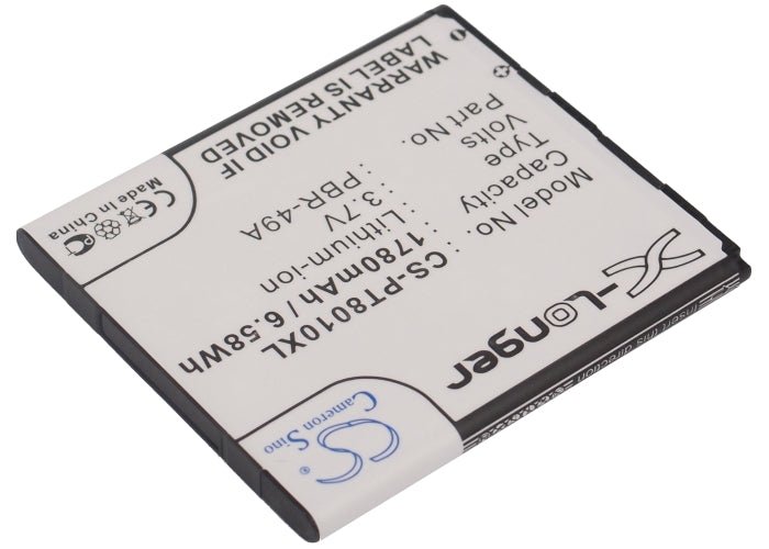 Li-ion Battery fits Pantech, Flex, P8010 3.7V, 1780mAh Communications Cameron Sino Technology Limited