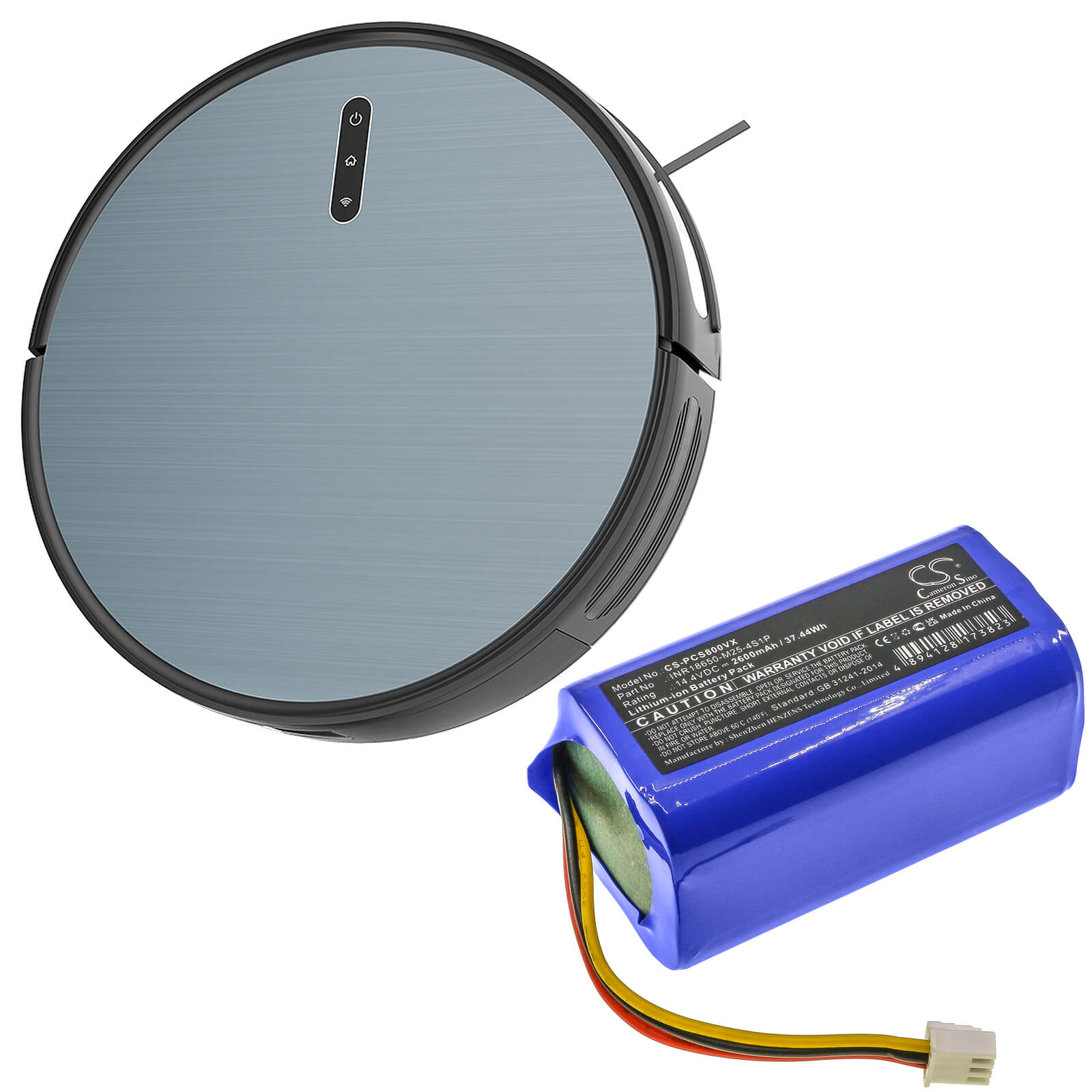 Li-ion Battery fits Proscenic, 800t, 820s 14.4V, 2600mAh / 37.44Wh Vacuum Cameron Sino Technology Limited