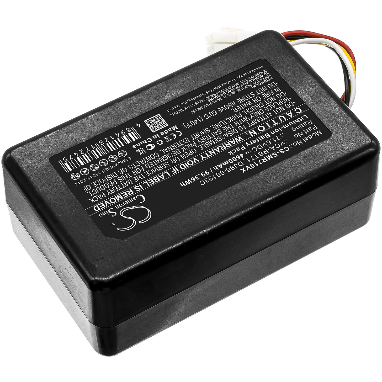 Li-ion Battery fits Samsung, Powerbot R7040, Sr10m701puw 21.6V, 4600mAh / 99.36Wh Vacuum Cameron Sino Technology Limited