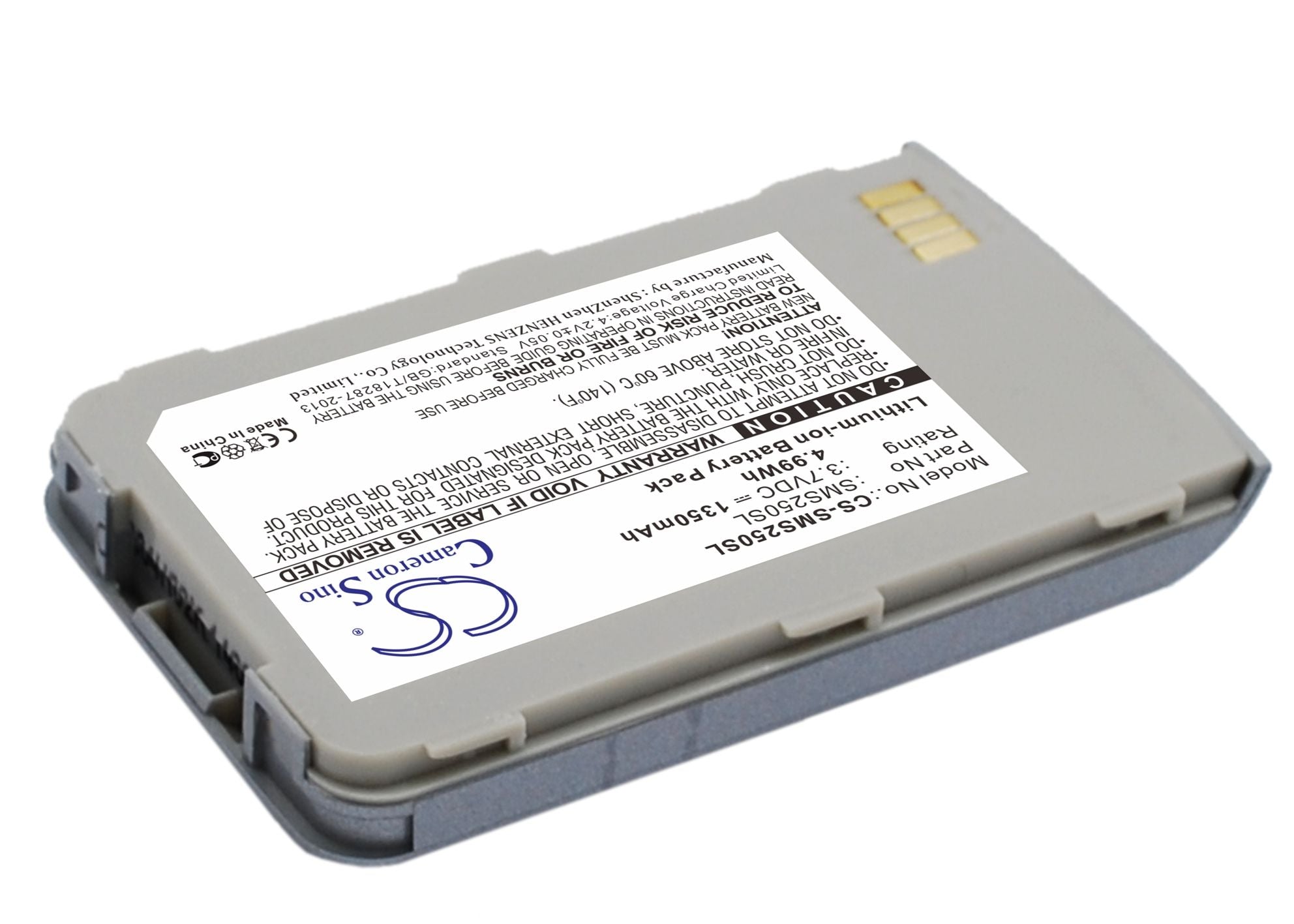 Li-ion Battery fits Samsung, Sch-s250, Sgh-s250 3.7V, 1350mAh Communications Cameron Sino Technology Limited