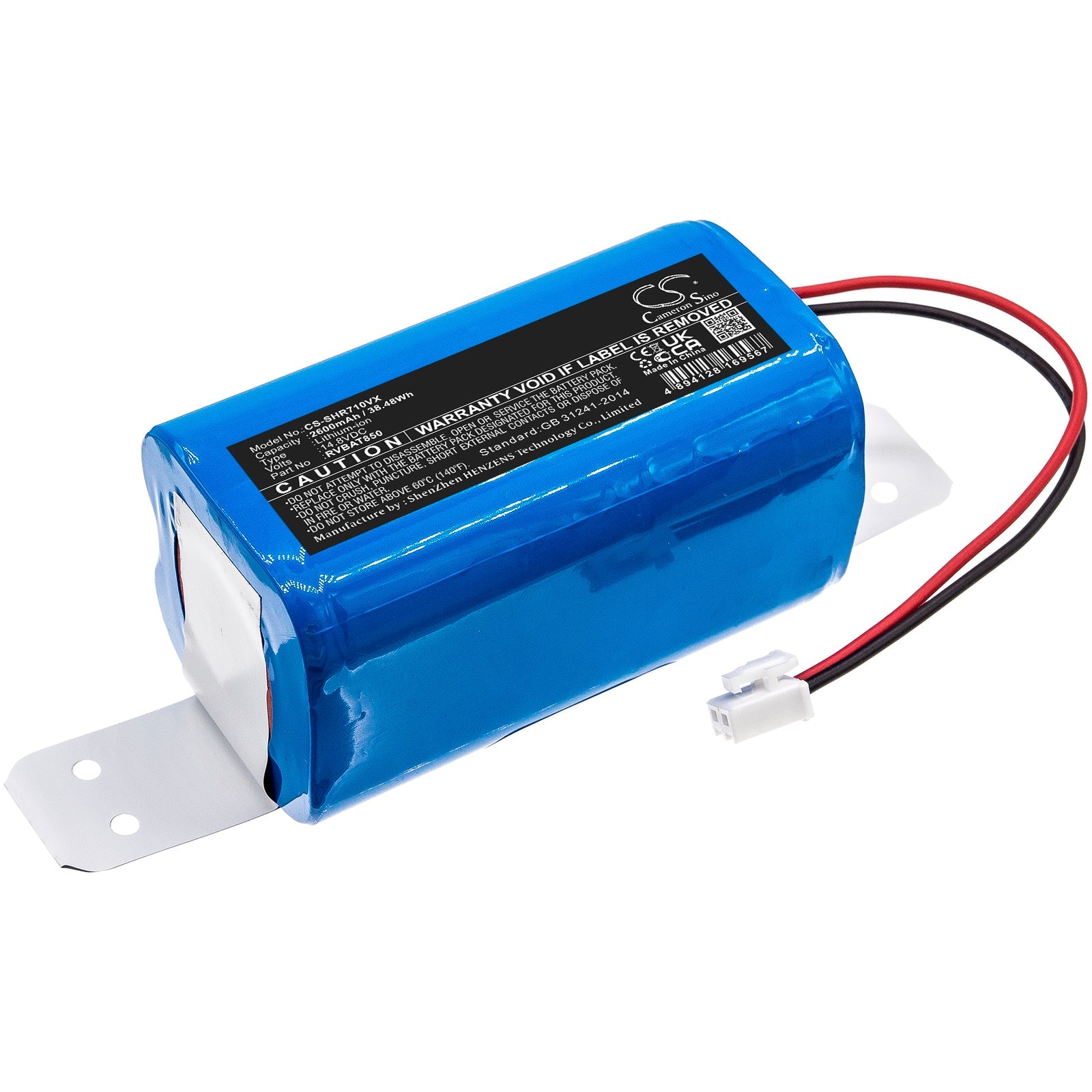 Li-ion Battery fits Shark, Ion Robot Vacuum Cleaning Syst, Ion Robot Vacuum Cleaning Syst 14.8V, 2600mAh Vacuum Cameron Sino Technology Limited