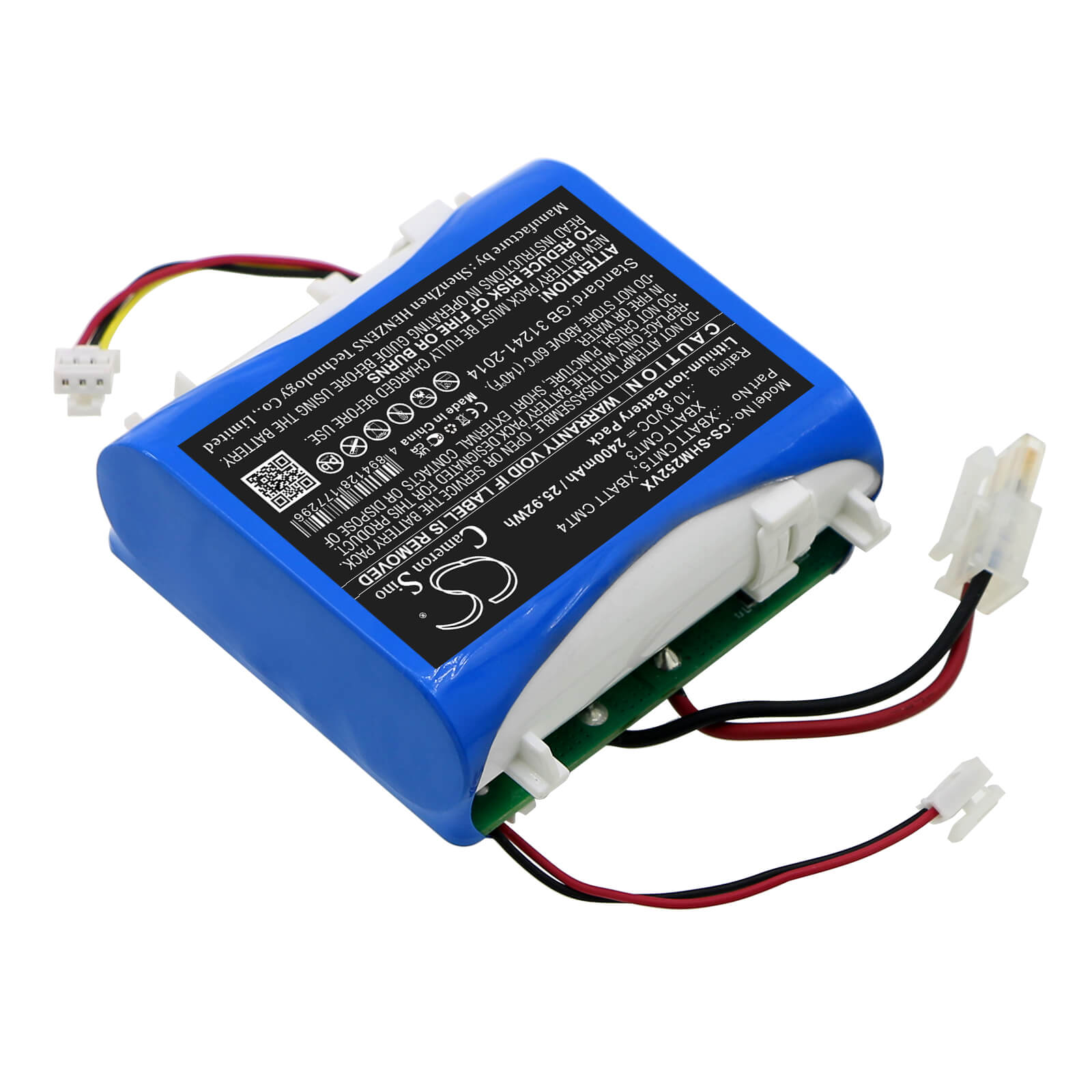 Li-ion Battery fits Shark, Qm250, Vm251 10.8V, 1900mAh / 20.52Wh Vacuum Cameron Sino Technology Limited