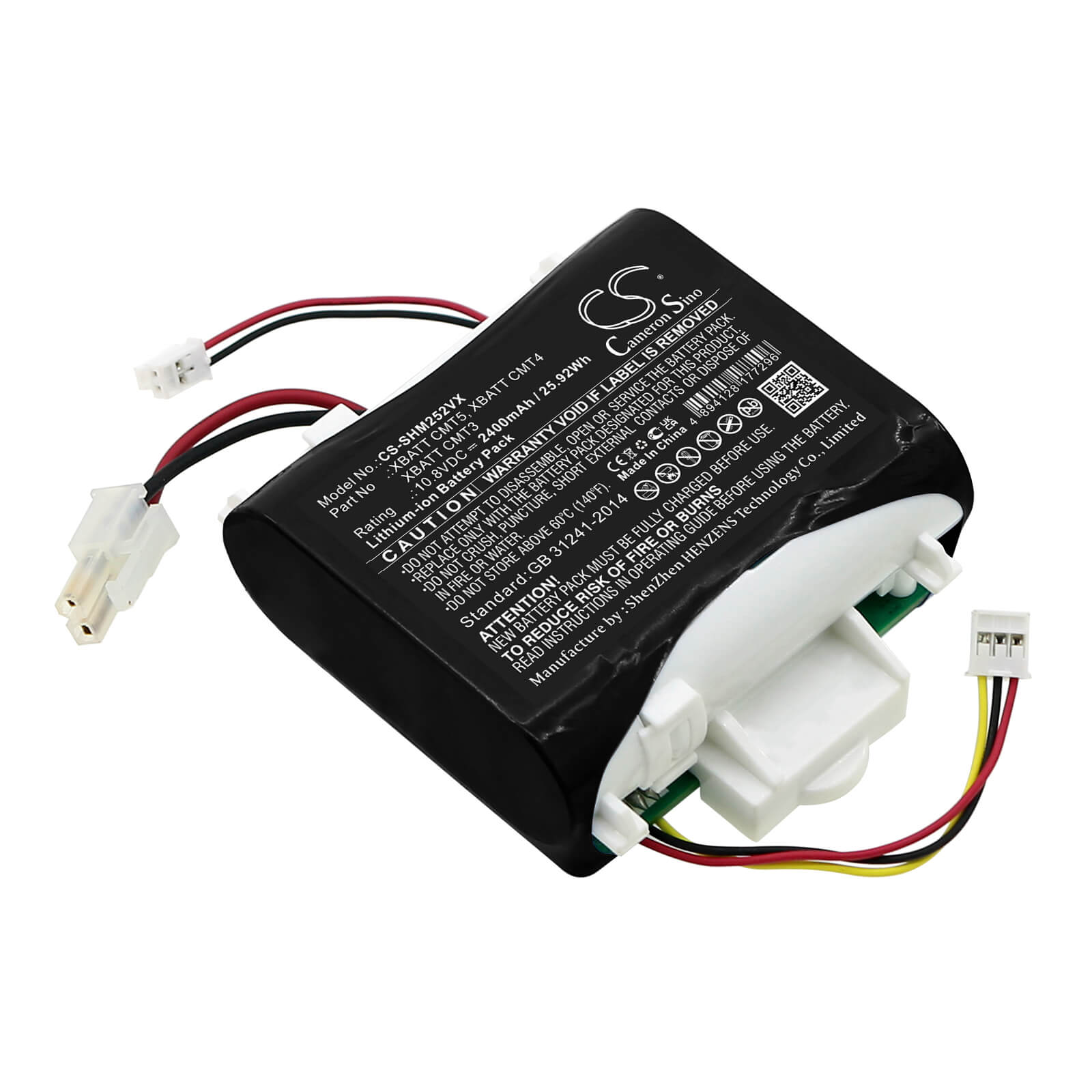 Li-ion Battery fits Shark, Qm250, Vm251 10.8V, 2400mAh / 25.92Wh Vacuum Cameron Sino Technology Limited (Suspended)