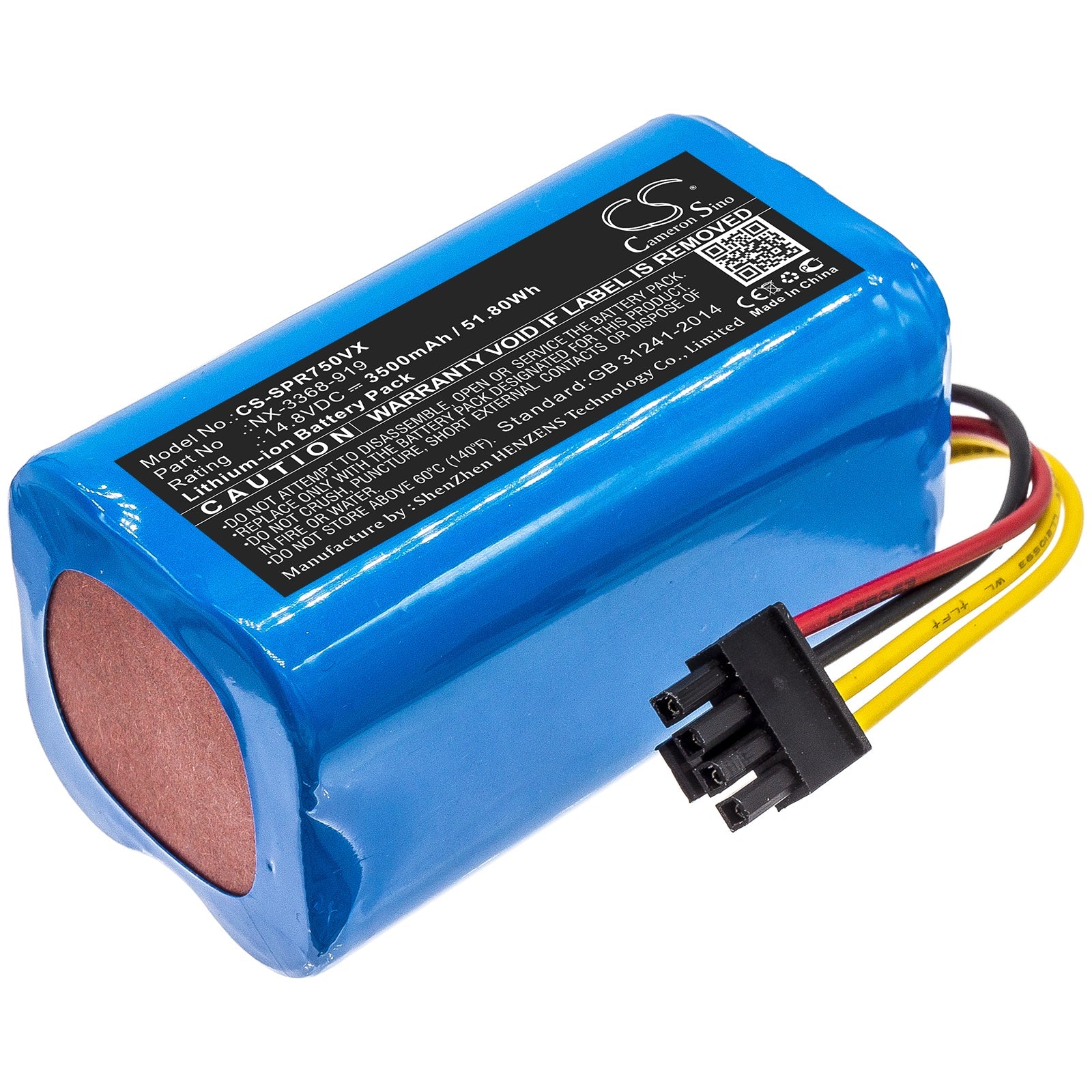Li-ion Battery fits Sichler, Nx-3368-919 14.8V, 3500mAh Vacuum Cameron Sino Technology Limited