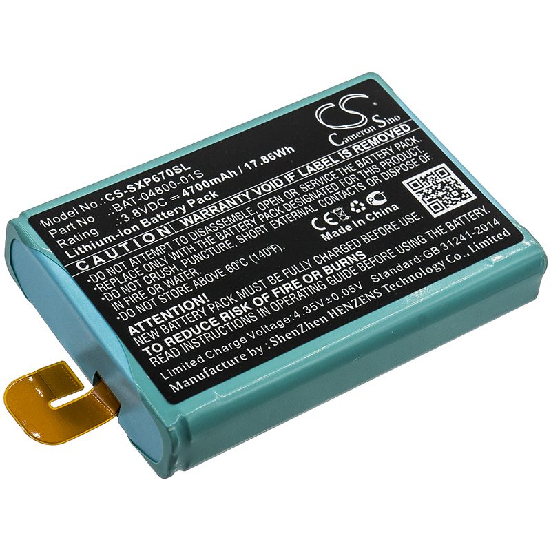 Li-ion Battery Fits Socketmobile, Sonim Xp6, Sonim Xp6700 3.8v, 4700mah Mobile & SmartPhone Cameron Sino Technology Limited