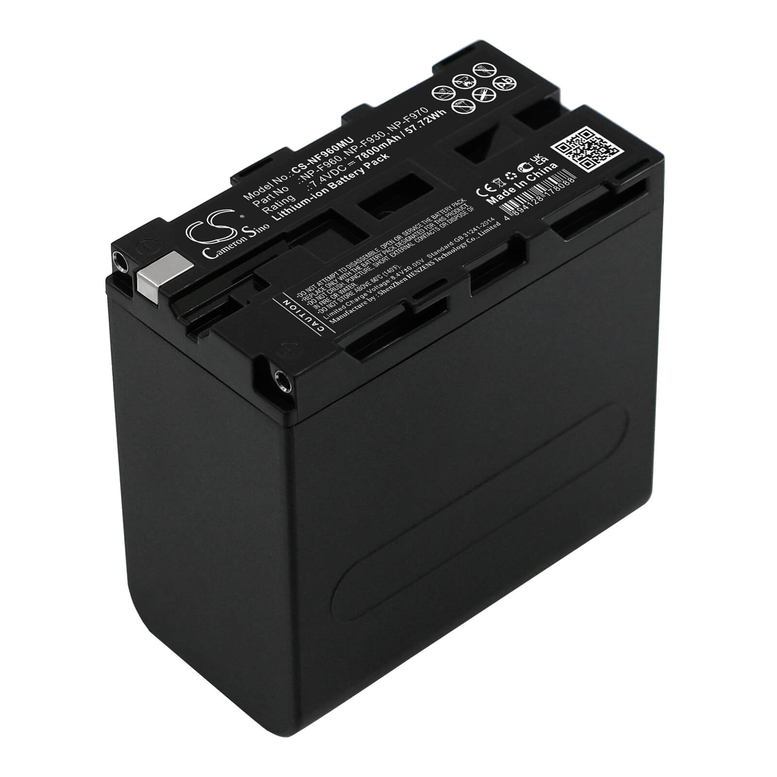 Li-ion Battery fits Sound Devices, 633 Mixer, Pix 240i 7.4V, 7800mAh / 57.72Wh Camera Cameron Sino Technology Limited