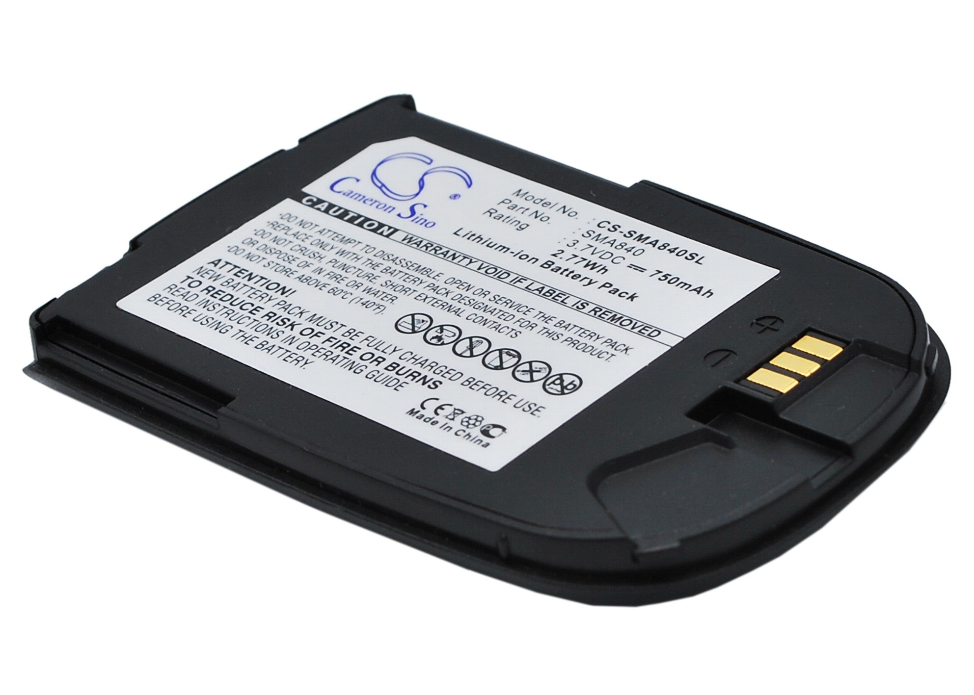 Li-ion Battery fits Sprint, Via820 3.7V, 750mAh Computer Cameron Sino Technology Limited