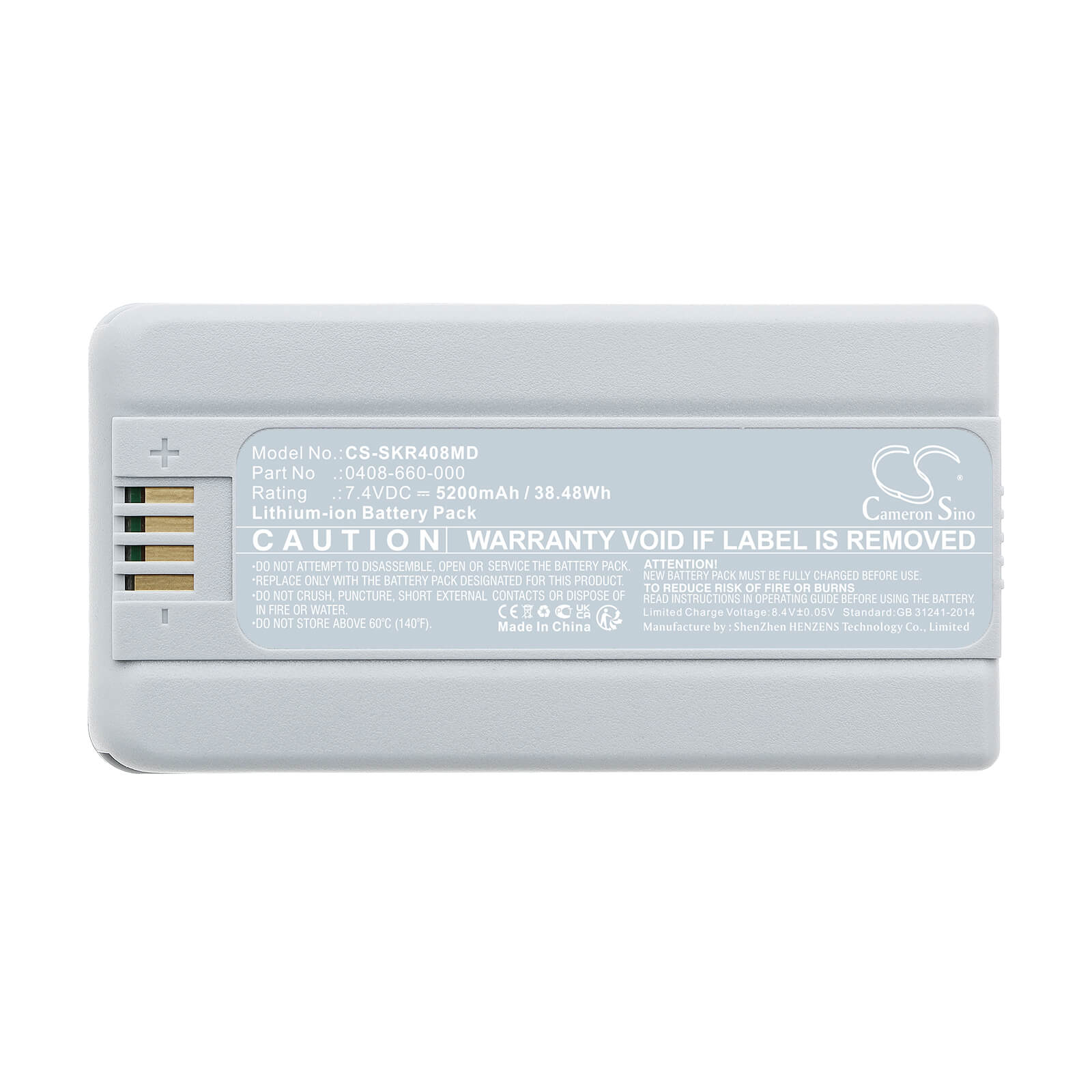Li-ion Battery fits Stryker, Casque Chirurgical Flyte, Flyte Personal Protection System 7.4V, 5600mAh Medical Cameron Sino Technology Limited