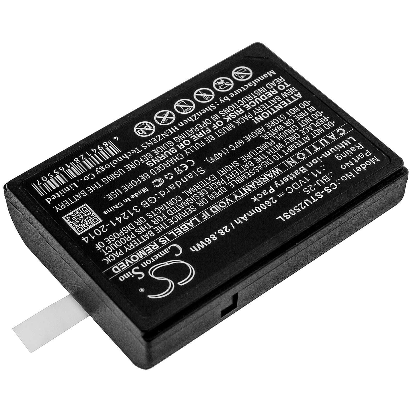 Li-ion Battery fits Sumitomo, Fusion Splicers Bu25, Type-25, Type-25e 11.1V, 2600mAh Equipment & Survey & Test Cameron Sino Technology Limited