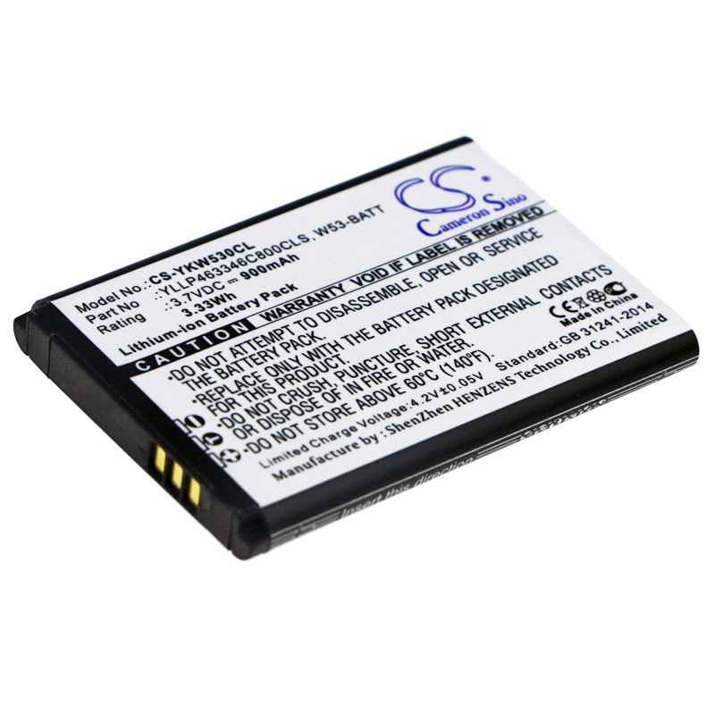 Li-ion Battery fits Yealink, W53, W53p 3.7V, 900mAh Cordless Phone Cameron Sino Technology Limited