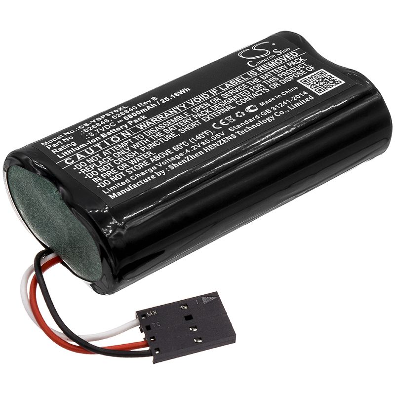 Li-ion Battery fits Ysi, 626870-1, 626870-2 3.7V, 6800mAh Equipment & Survey & Test Cameron Sino Technology Limited