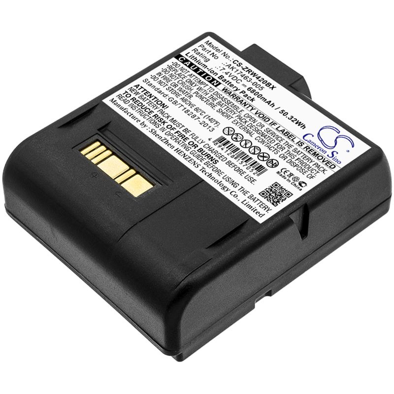 Li-ion Battery fits Zebra, L405, Rw420 7.4V, 6800mAh Portable Printer Cameron Sino Technology Limited