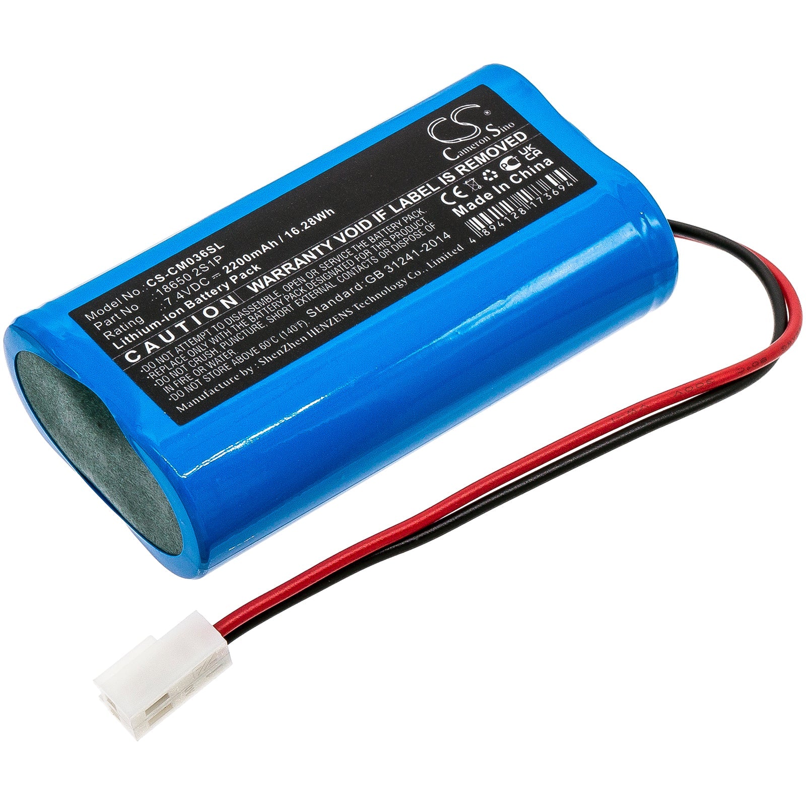 Li-ion, Battery Pack Battery fits Neptolux N89, Neptolux N89, 7.4V, 2200mAh Battery Pack Cameron Sino Technology Limited