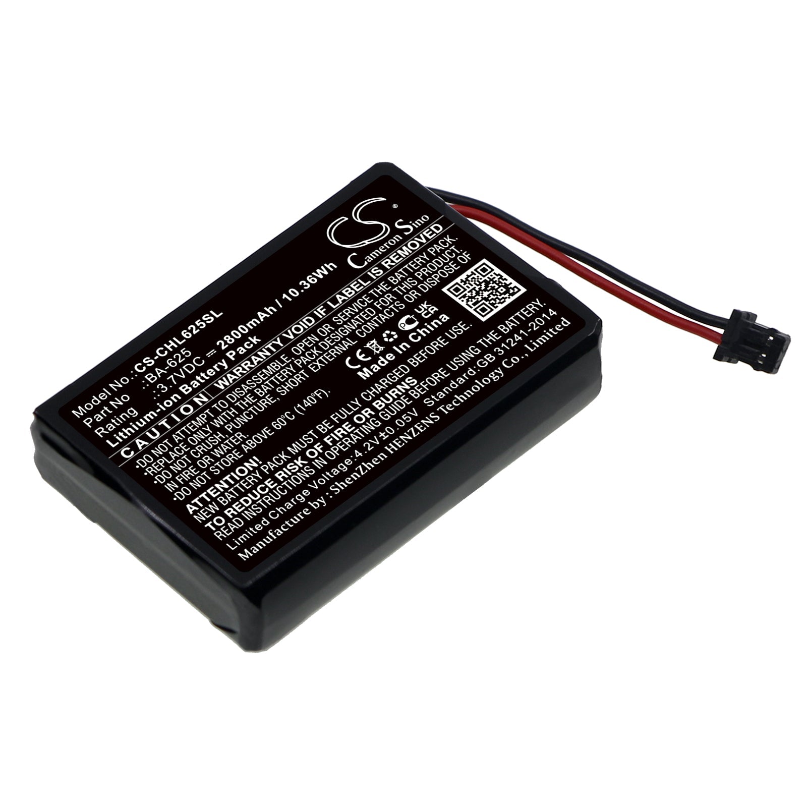 Li-ion, Bicycle Flashlights Battery fits Cateye Hl-el625rc, 3.7V, 2800mAh Bicycles Flashlights Cameron Sino Technology Limited
