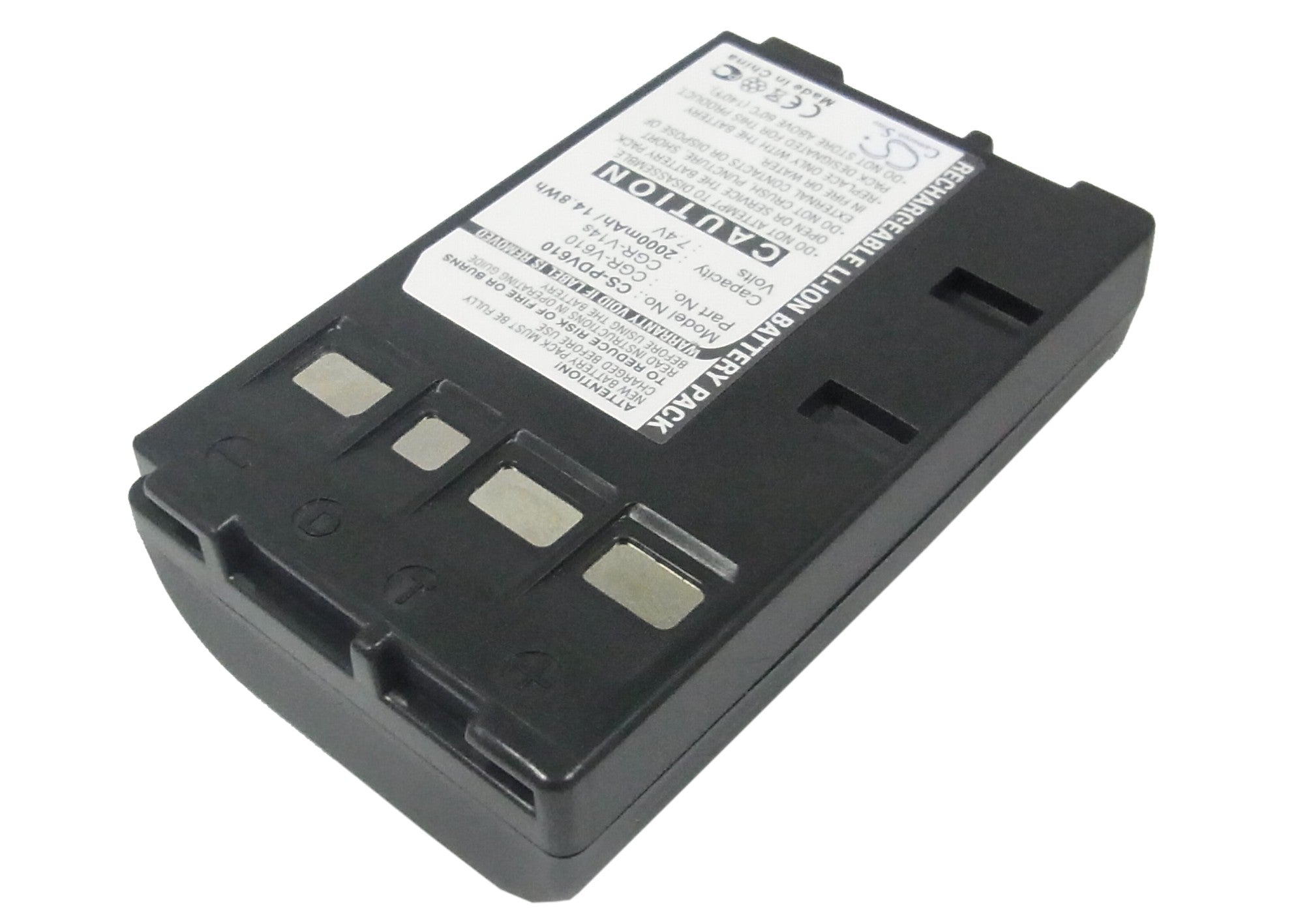 Li-ion, Camera Battery fits Panasonic Nvrs7, Nvrx14, 7.4V, 2000mAh Camera Cameron Sino Technology Limited (Suspended)