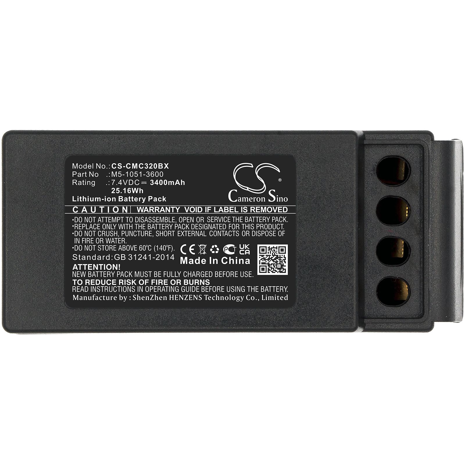 Li-ion Crane Remote Battery fits Cavotec, M9-1051-3600 Ex, Mc-3, Mc-3000 Crane Remote Control Cameron Sino Technology Limited