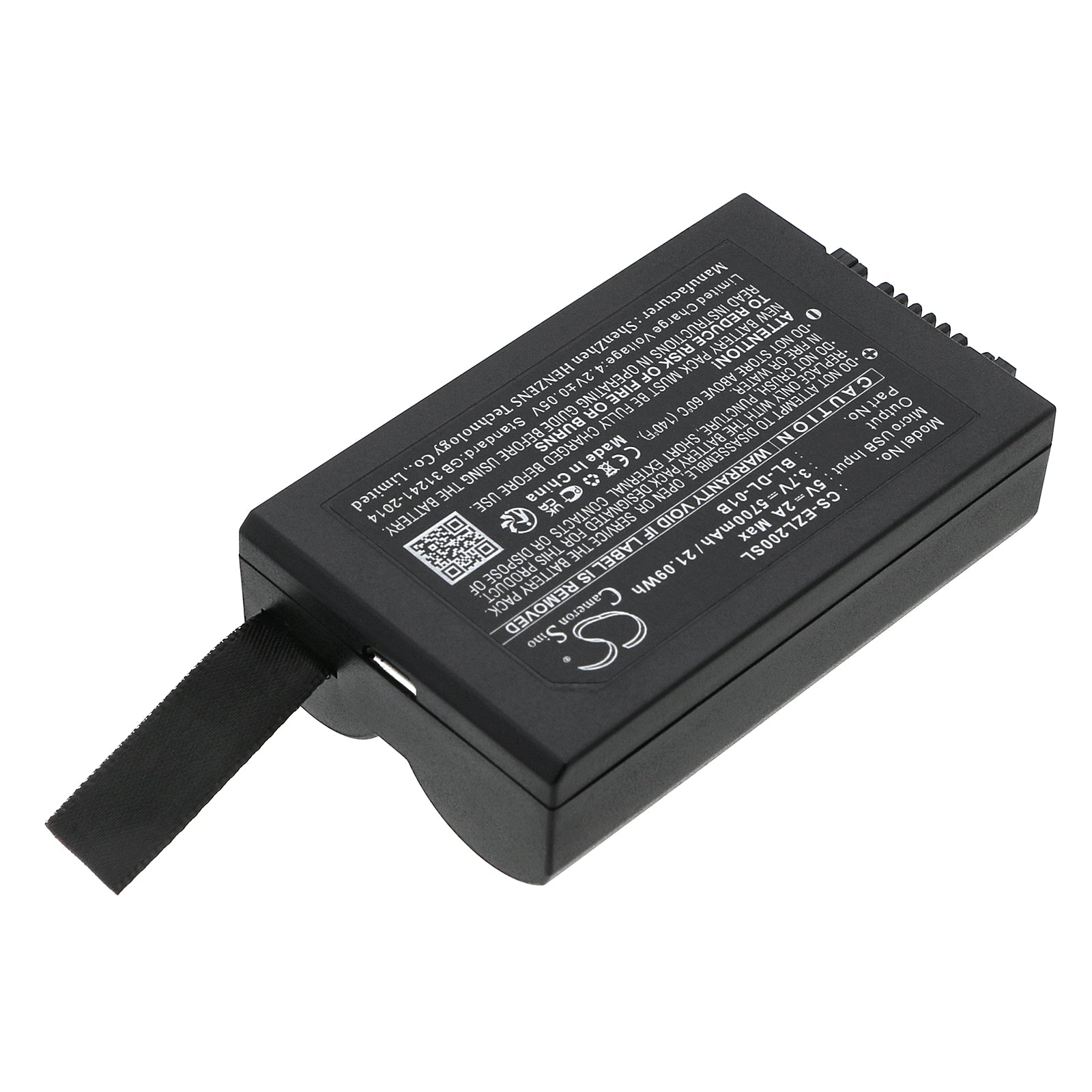 Li-ion, Door Lock Battery fits Ezviz Dl20vs, Dl30vs, 3.7V, 5700mAh Door Lock Cameron Sino Technology Limited