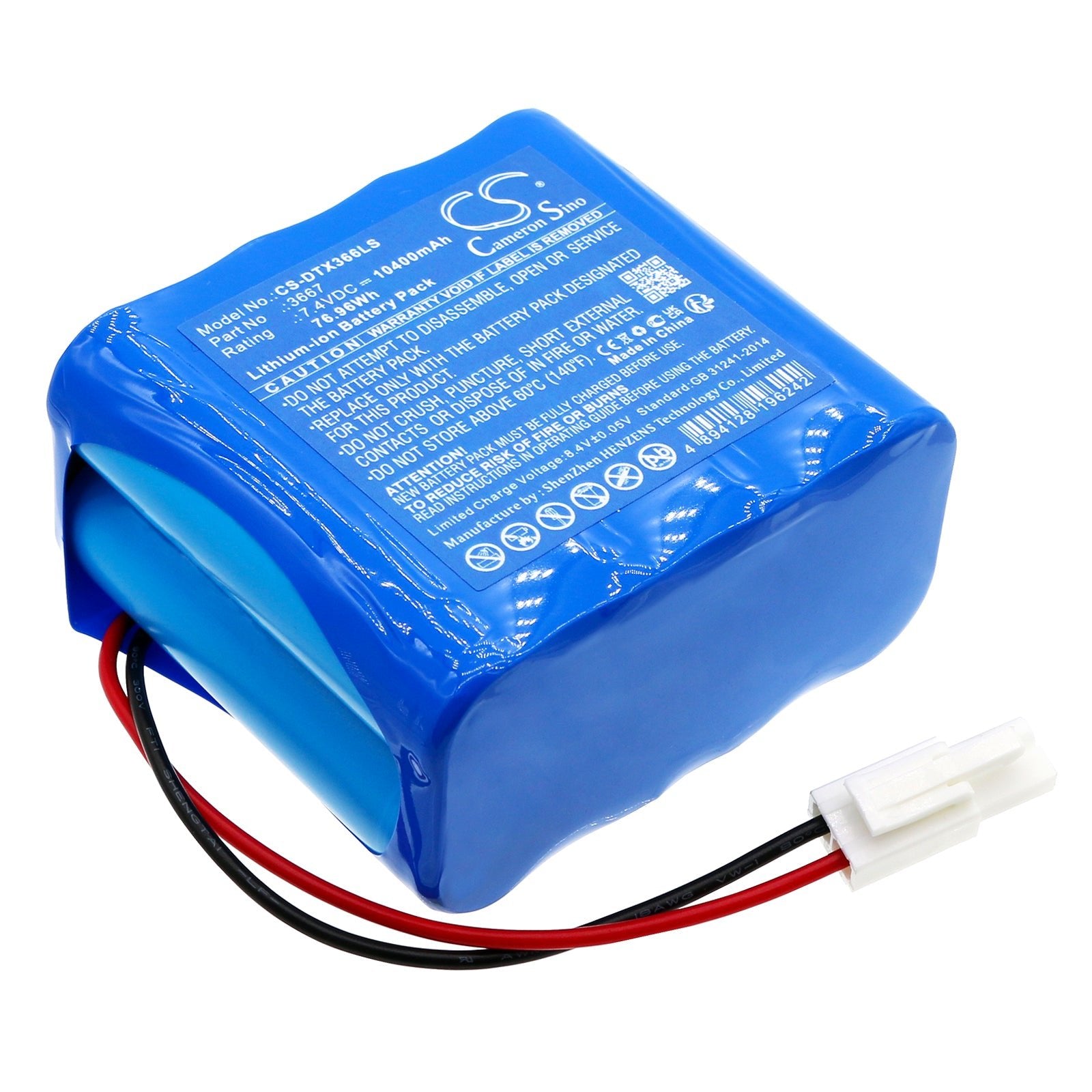 Li-ion, Emergency Lighting Battery fits Dotlux 3666-060120, 7.4V, 10400mAh Emergency Lighting Cameron Sino Technology Limited