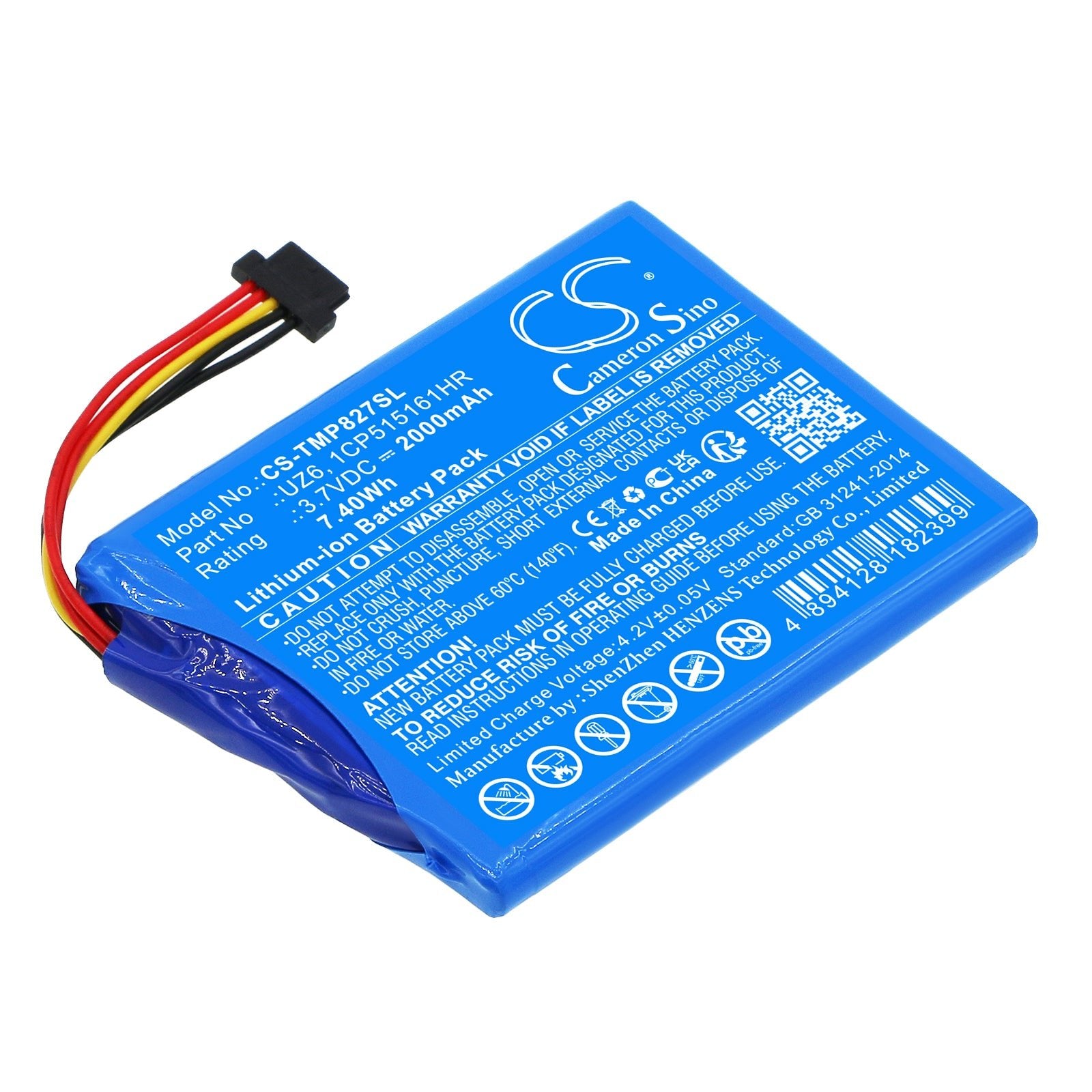 Li-ion, GPS, Navigator Battery fits Tomtom 4f173, Bridge, 3.7V, 2000mAh GPS, Navigator Cameron Sino Technology Limited