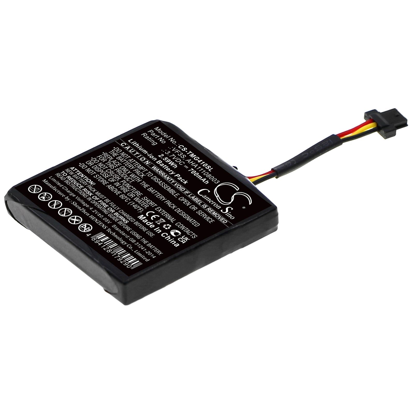 Li-ion, GPS, Navigator Battery fits Tomtom Star 40, Star 40 Euro, 3.7V, 700mAh GPS, Navigator Cameron Sino Technology Limited