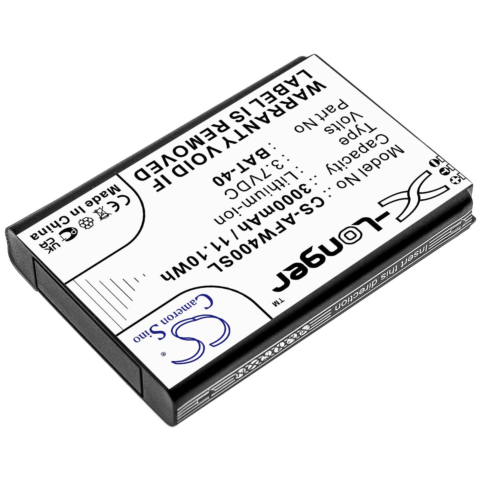 Li-ion, Hotspot Battery fits At&t Ifwa-40, 3.7V, 3000mAh Hotspot Cameron Sino Technology Limited