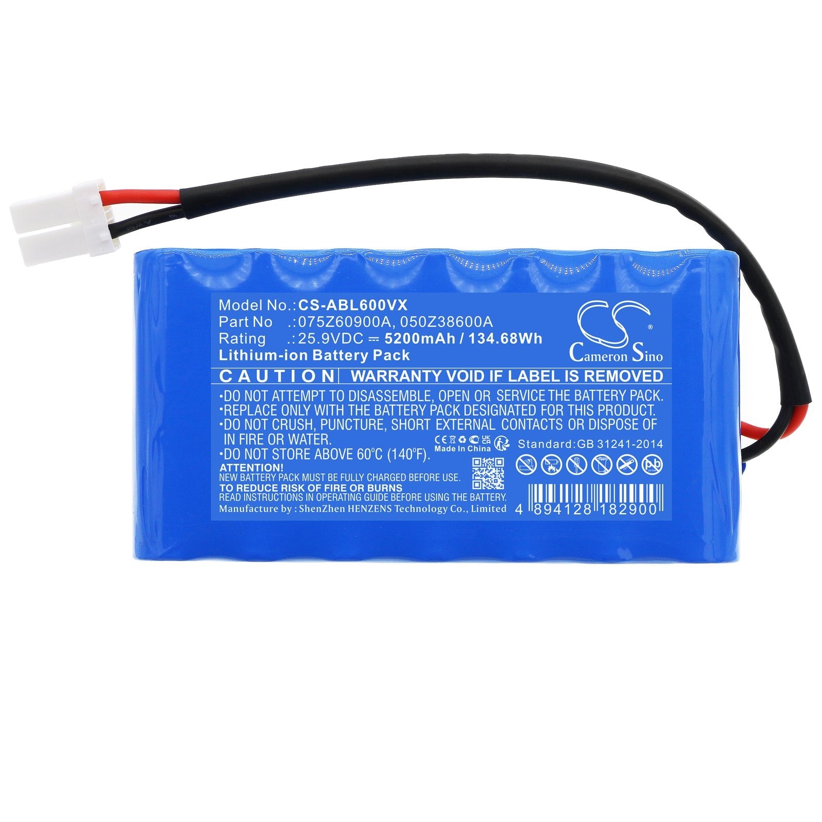 Li-ion, Lawn Mowers Battery fits Ambrogio L15 Deluxe, L20 S+, 25.9V, 5200mAh Lawn Mowers Cameron Sino Technology Limited
