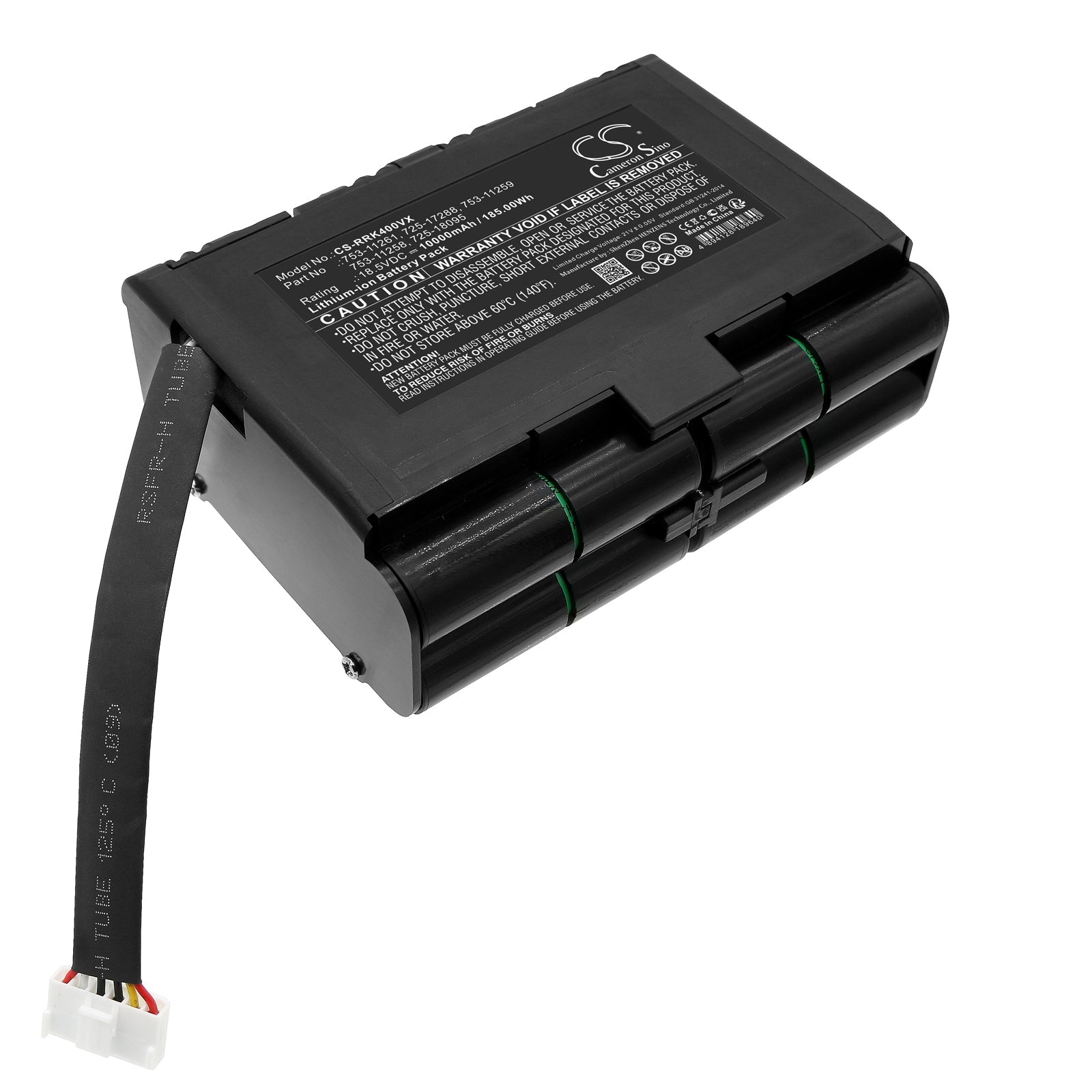 Li-ion, Lawn Mowers Battery fits Robomow Rk 3000 Pro, Rk 4000 Pro, 18.5V, 10000mAh Lawn Mowers Cameron Sino Technology Limited