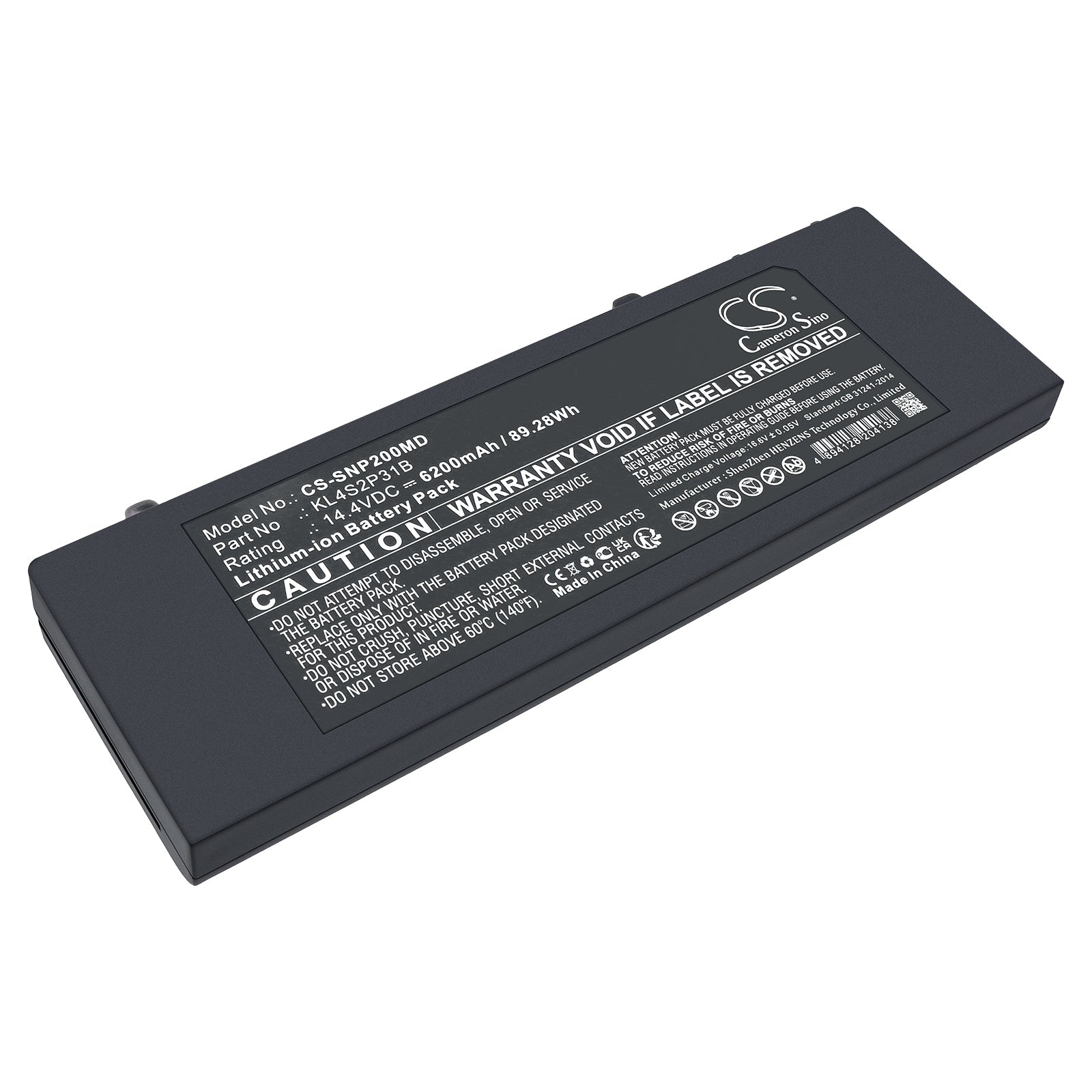 Li-ion, Medical Battery fits Sonoscape E1 Exp, E2, 14.4V, 6200mAh Medical Cameron Sino Technology Limited