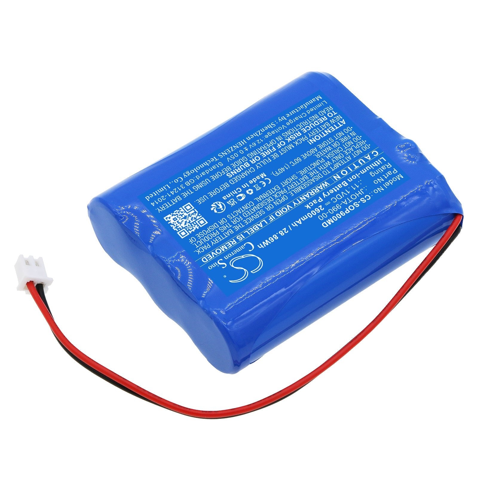 Li-ion, Medical Battery fits Szosen Oip-900, 11.1V, 2600mAh Medical Cameron Sino Technology Limited