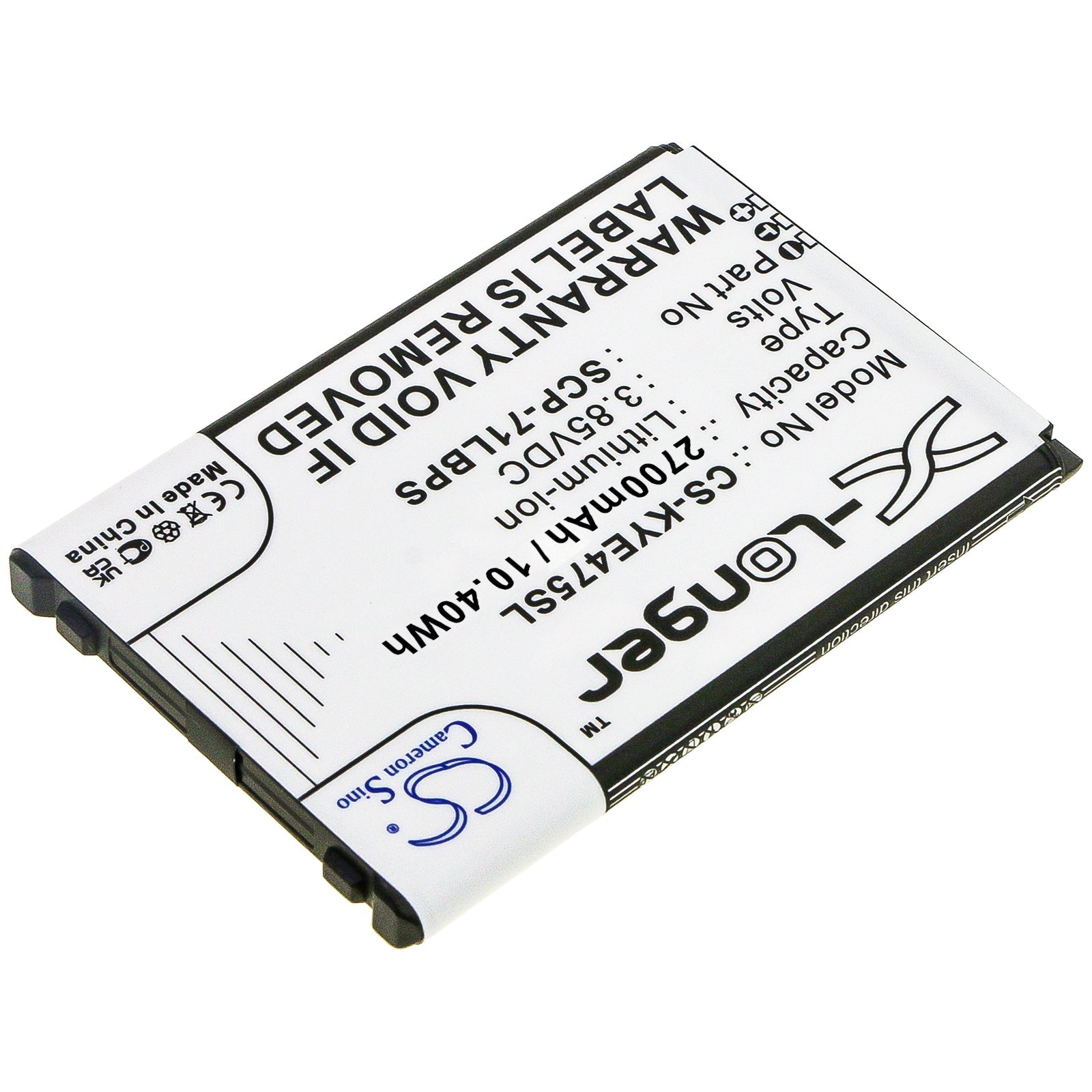 Li - ion, Mobile, SmartPhone Battery fits Kyocera Duratr, E4750, 3.85V, 2700mAh - Batterybuyer.ca