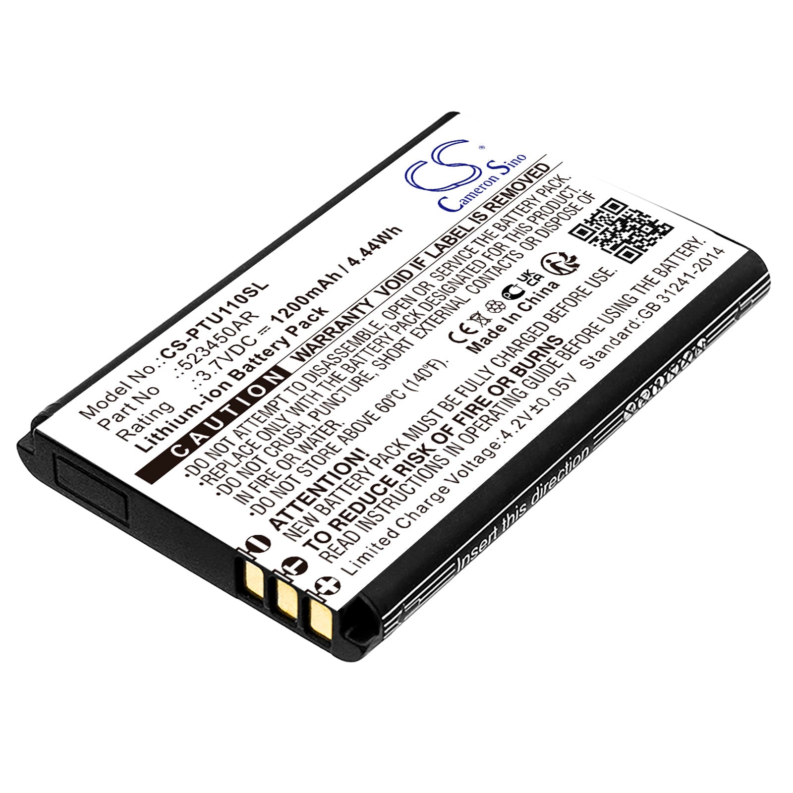 Li - ion, Mobile, SmartPhone Battery fits Panasonic Kx - tf200, Kx - tu110, 3.7V, 1200mAh - Batterybuyer.ca