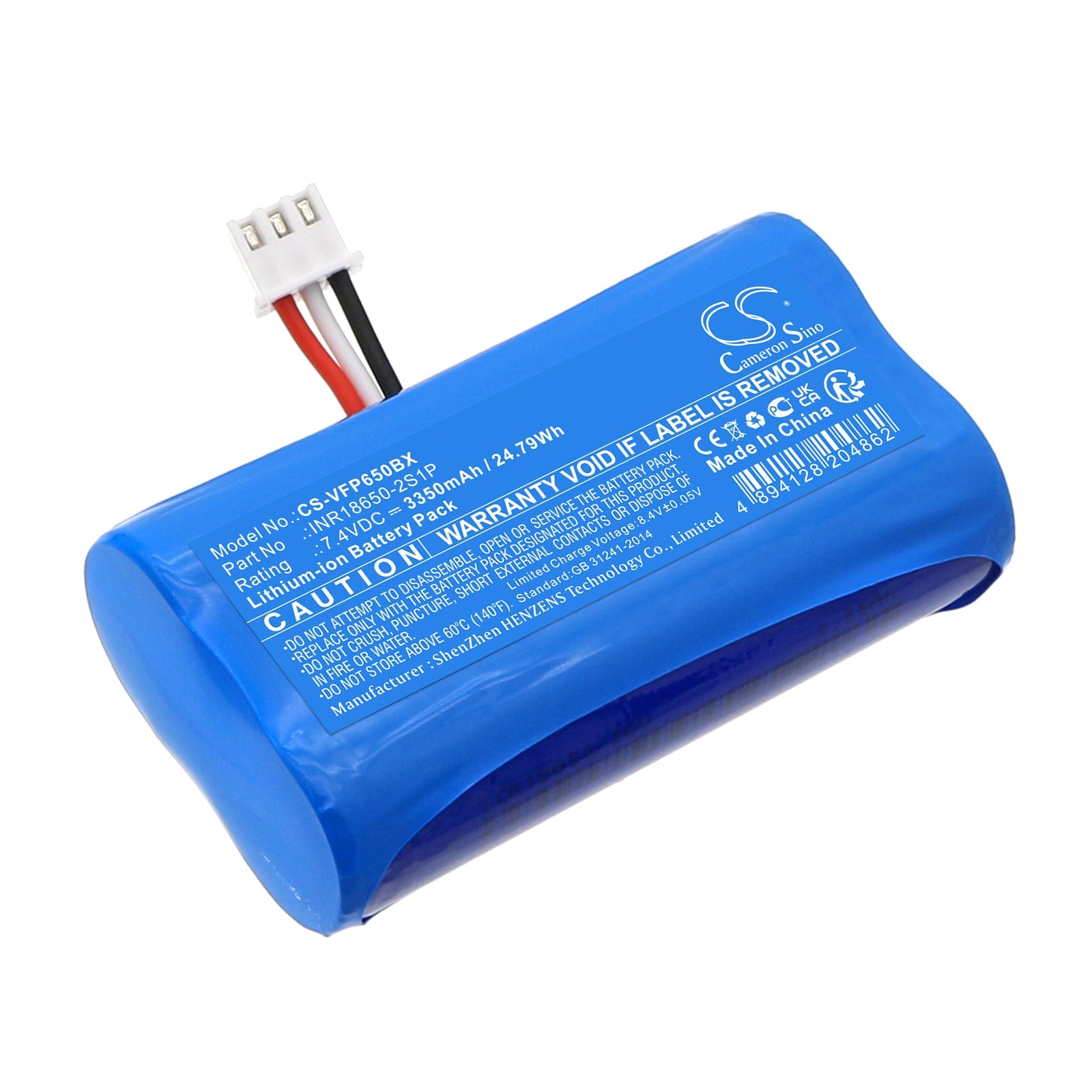 Li-ion, Payment Terminal Battery fits Verifone T650p, 7.4V, 3350mAh Payment Terminal Cameron Sino Technology Limited