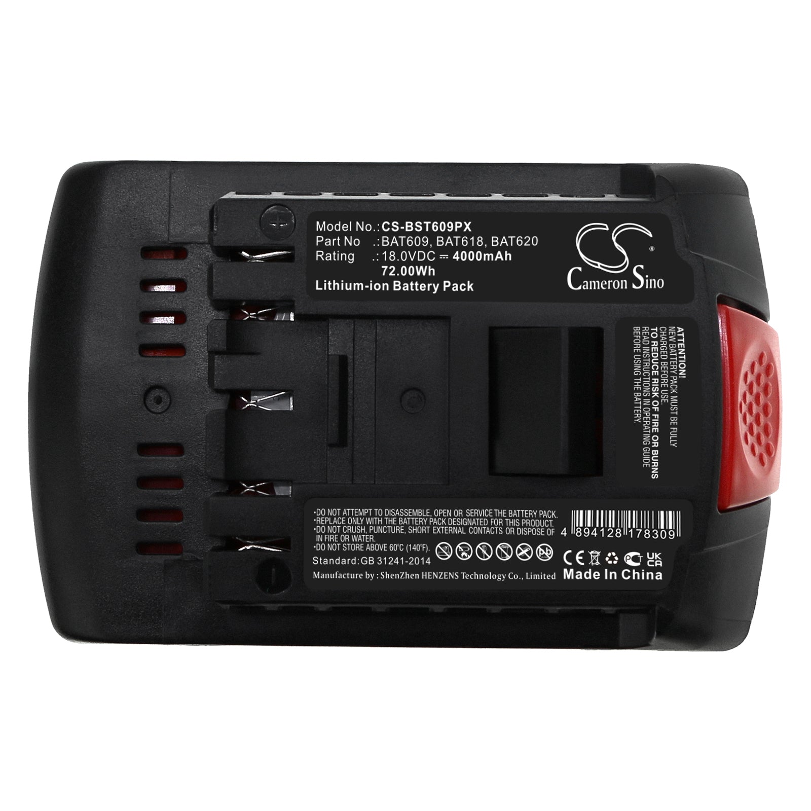 Li-ion, Power Tools Battery fits Bosch 17618, 17618-01, 18.0V, 4000mAh Power Tools Cameron Sino Technology Limited