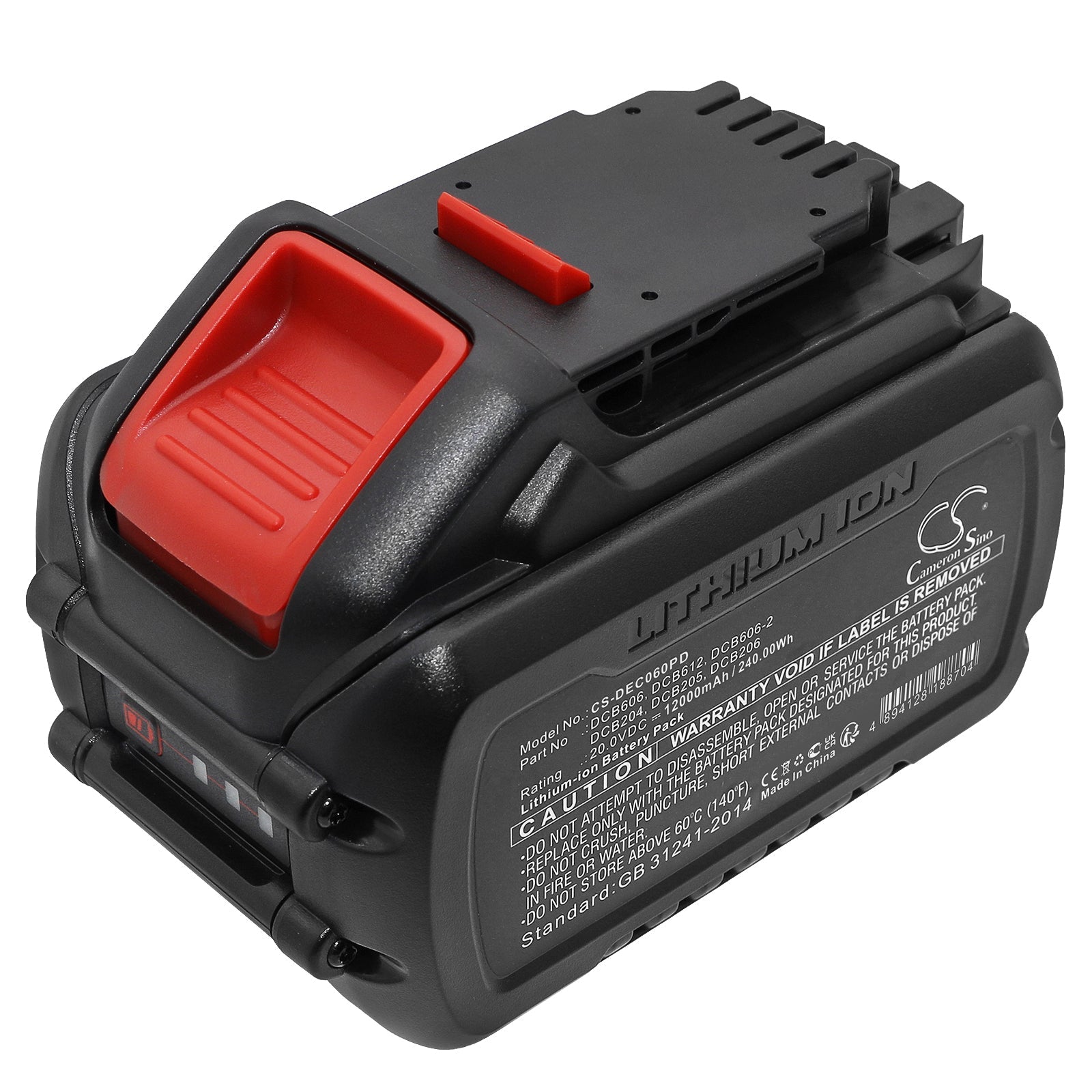 Li-ion, Power Tools Battery fits Dewalt 120v Max, 12v Max Li-ion, 20.0V, 12000mAh Power Tools Cameron Sino Technology Limited