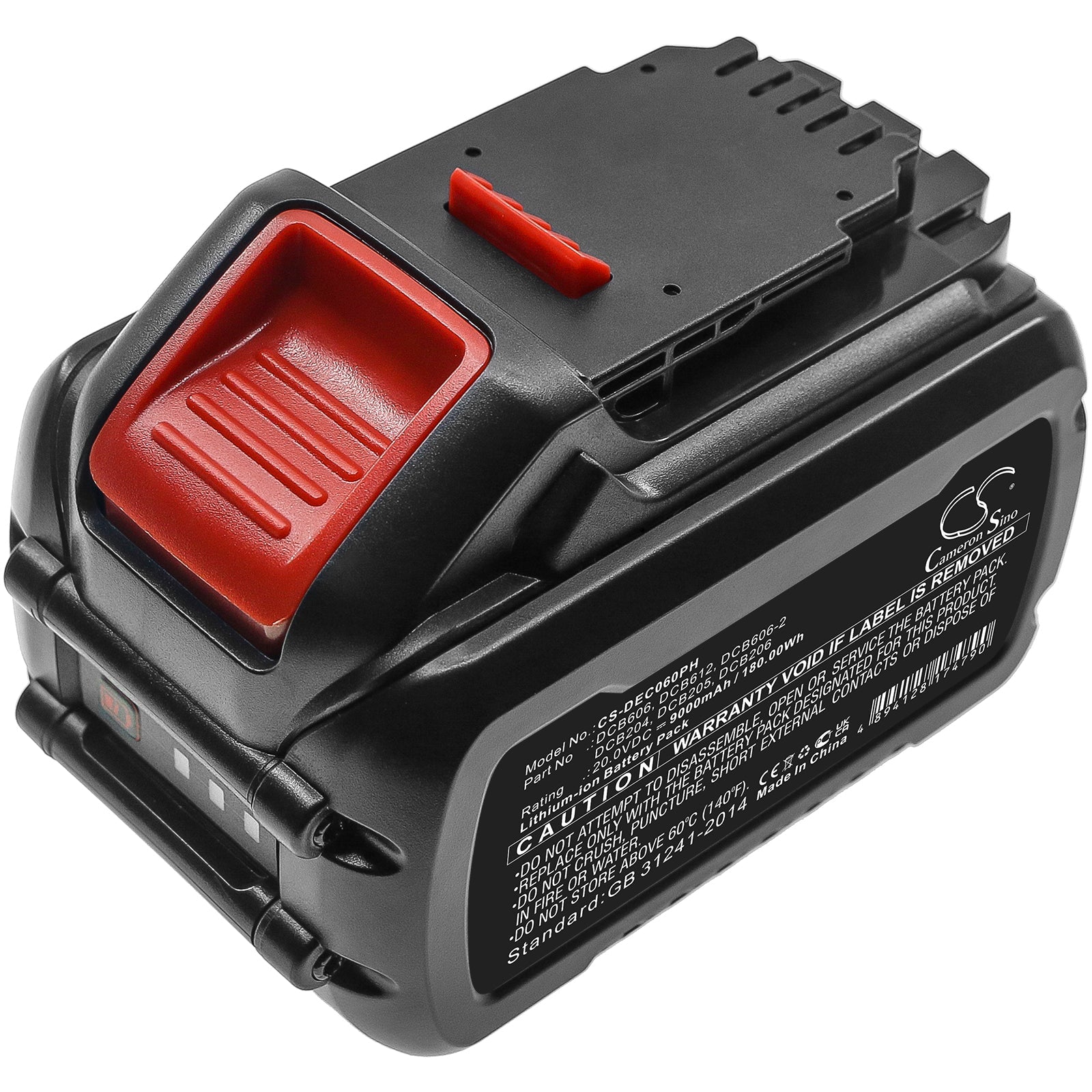 Li-ion, Power Tools Battery fits Dewalt 120v Max, 12v Max Li-ion, 20.0V, 9000mAh Power Tools Cameron Sino Technology Limited