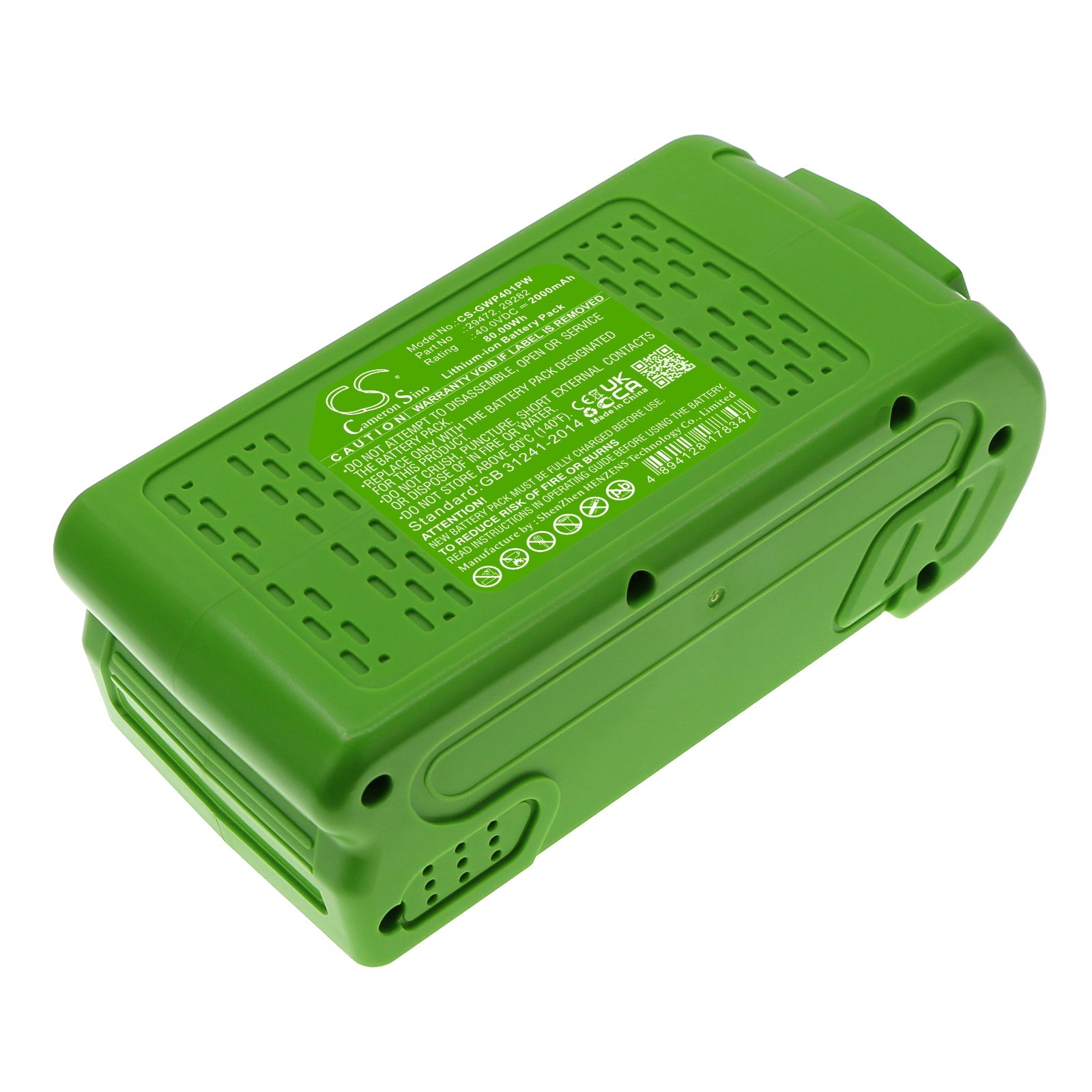 Li-ion, Power Tools Battery fits Powerworks 40v-system, P40gc, 40.0V, 2000mAh Power Tools Cameron Sino Technology Limited