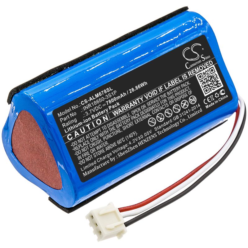 Li-ion Speaker Battery fits Altec Lansing, Imw678, Imw678-blk 3.7V, 7800mAh Speaker Cameron Sino Technology Limited