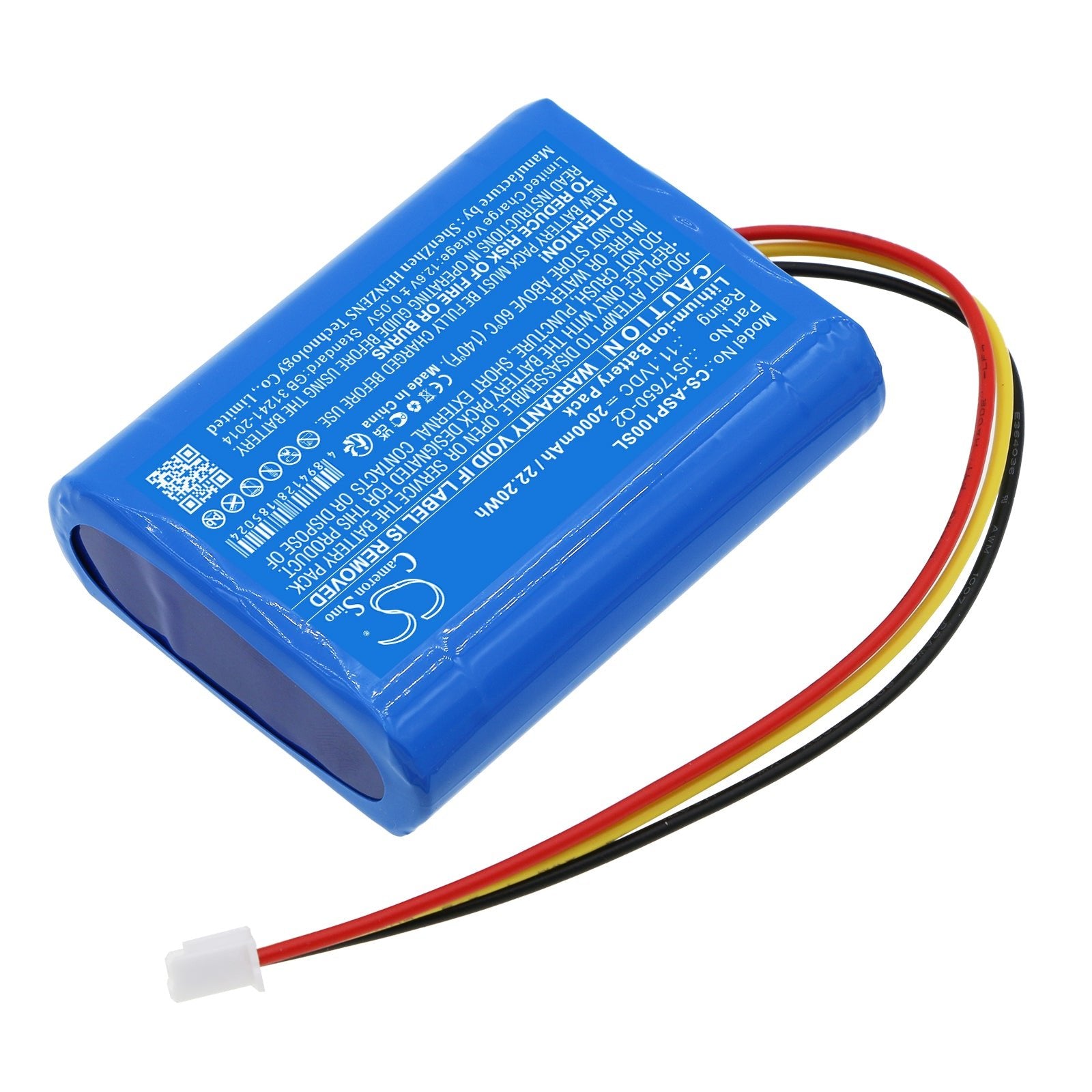 Li-ion, Speaker Battery fits Ar Awsbt10, Awsbt10bk, 11.1V, 2000mAh Speaker Cameron Sino Technology Limited