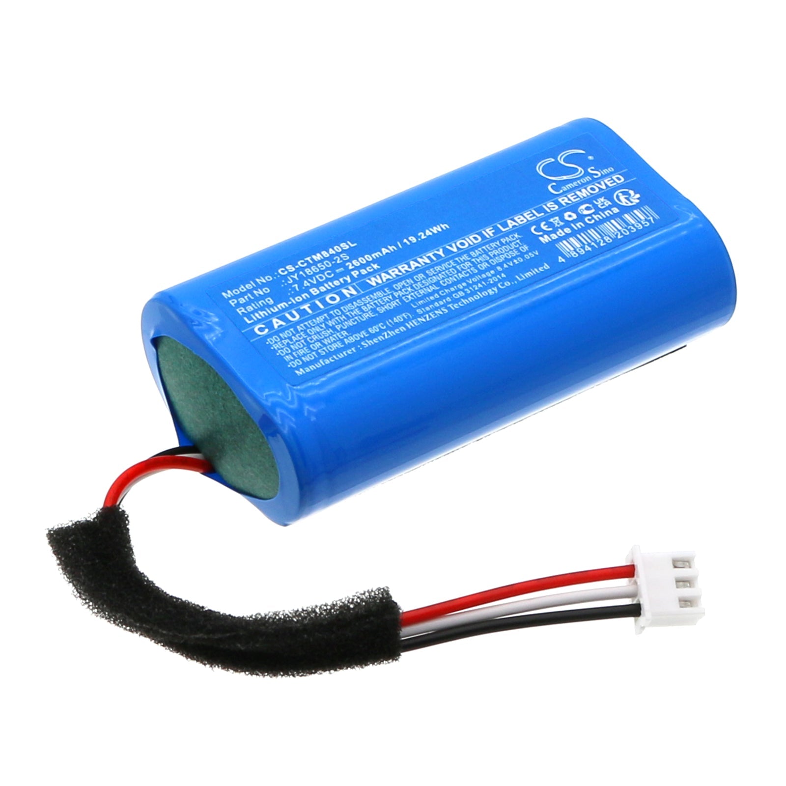 Li-ion, Speaker Battery fits Creative Mf8405, Muvo Go, 7.4V, 2600mAh Speaker Cameron Sino Technology Limited
