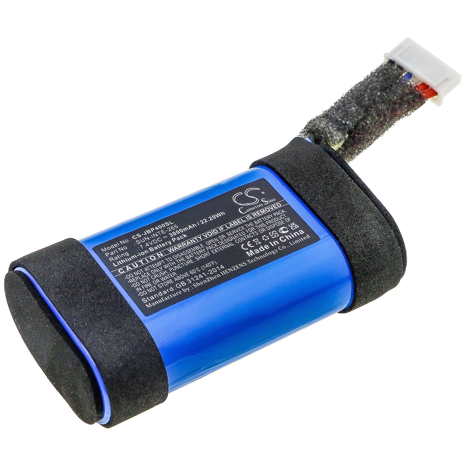 Li-ion Speaker Battery fits Jbl, Partybox On-the-go 7.4V, 3000mAh Speaker Cameron Sino Technology Limited