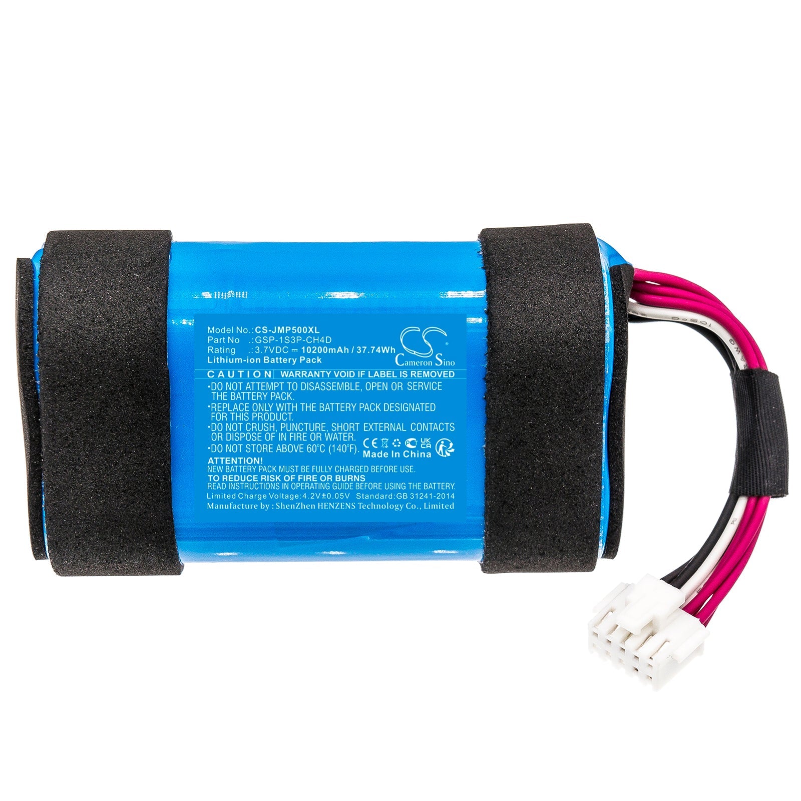 Li-ion, Speaker Battery fits Jbl Pulse 5, 3.7V, 10200mAh Speaker Cameron Sino Technology Limited