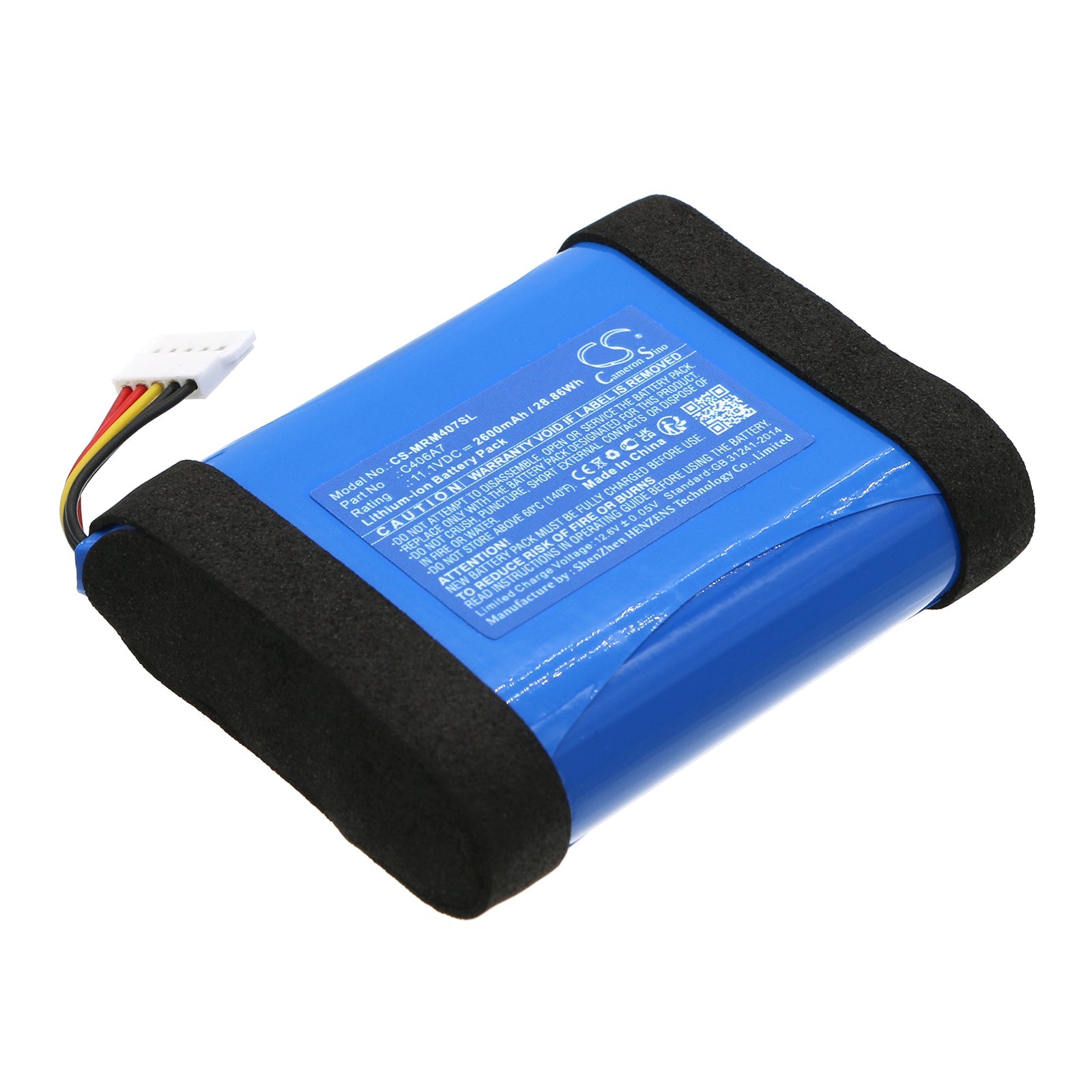 Li-ion, Speaker Battery fits Marshall Middleton, 11.1V, 2600mAh Speaker Cameron Sino Technology Limited