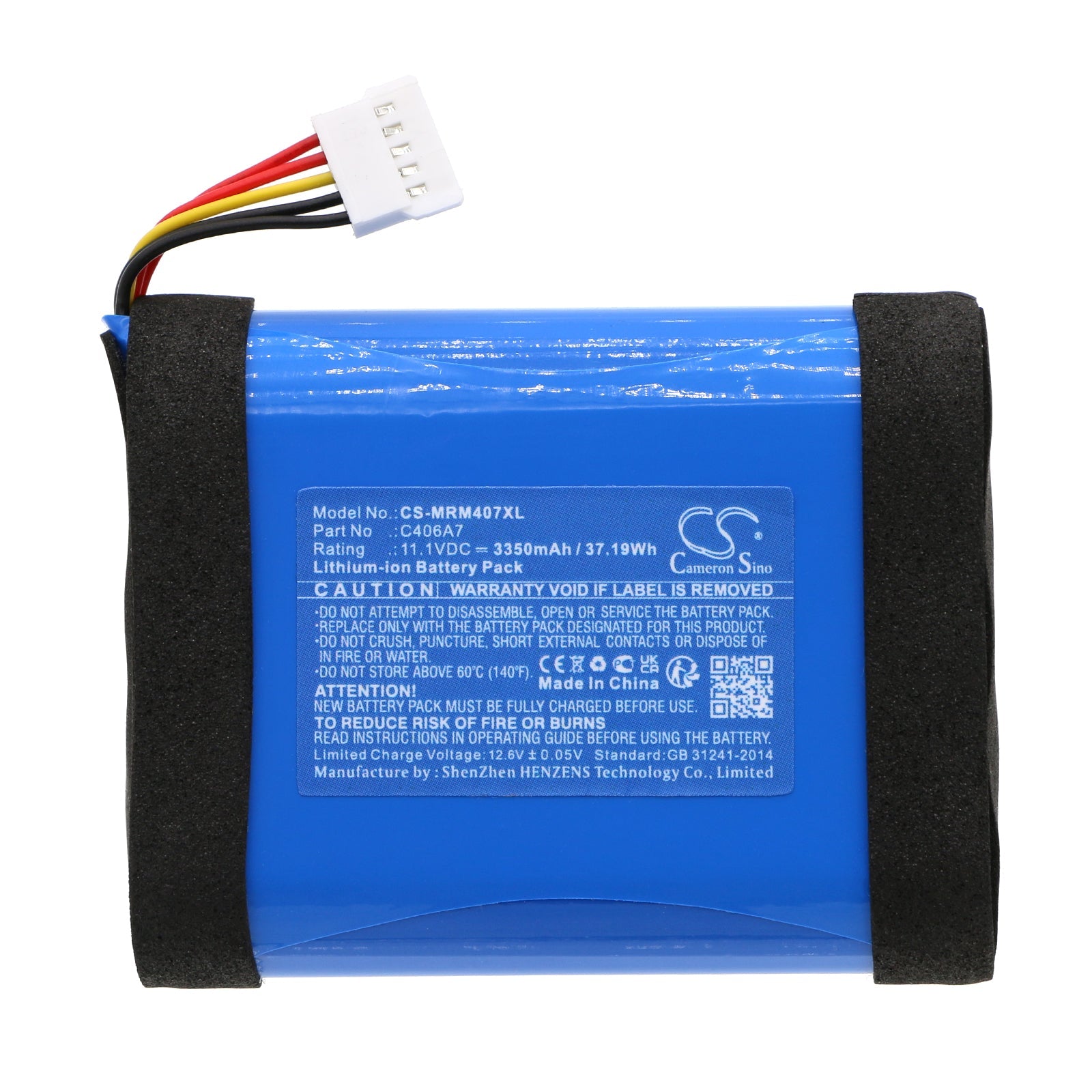 Li-ion, Speaker Battery fits Marshall Middleton, 11.1V, 3350mAh Speaker Cameron Sino Technology Limited