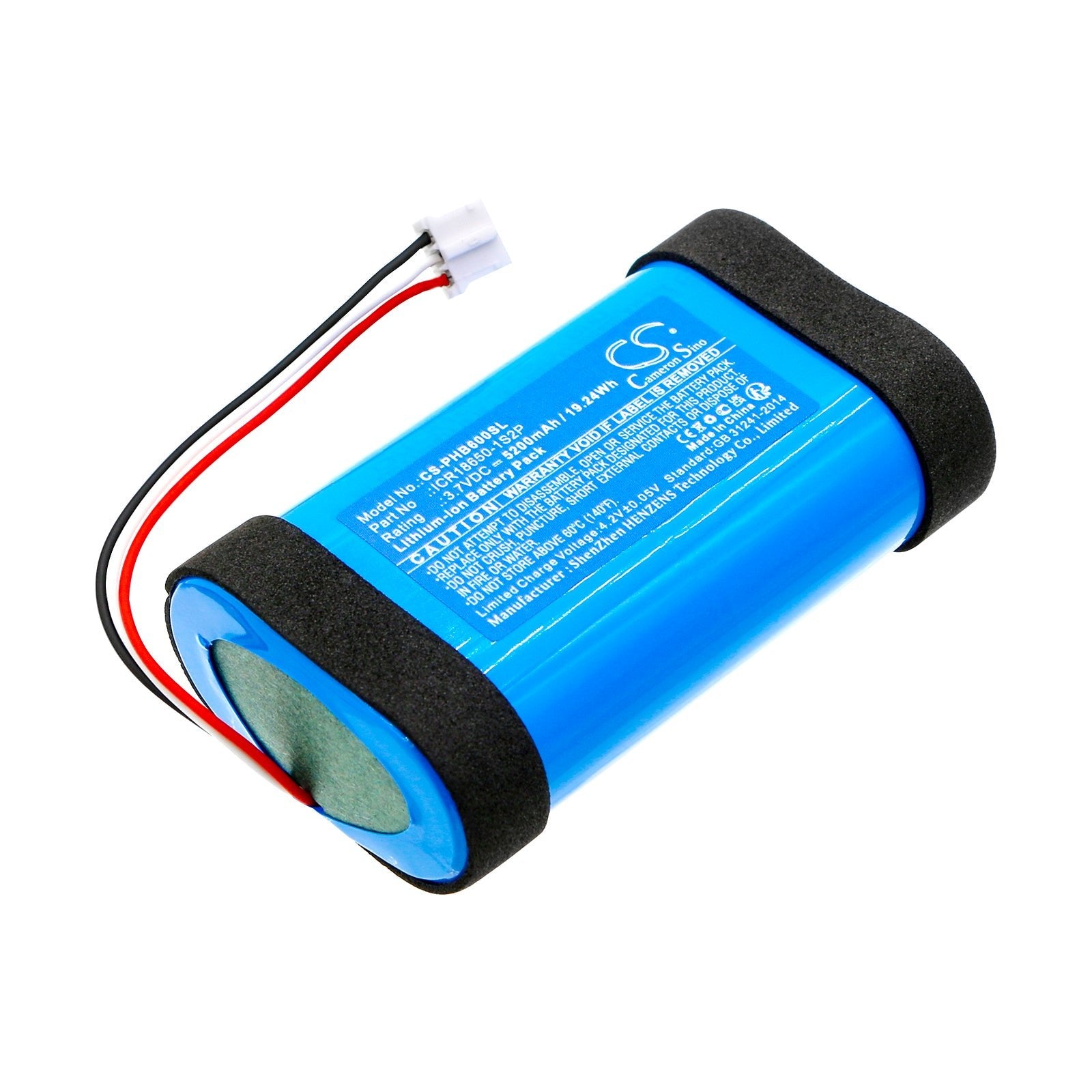 Li-ion, Speaker Battery fits Philips Bt6000, 3.7V, 5200mAh Speaker Cameron Sino Technology Limited