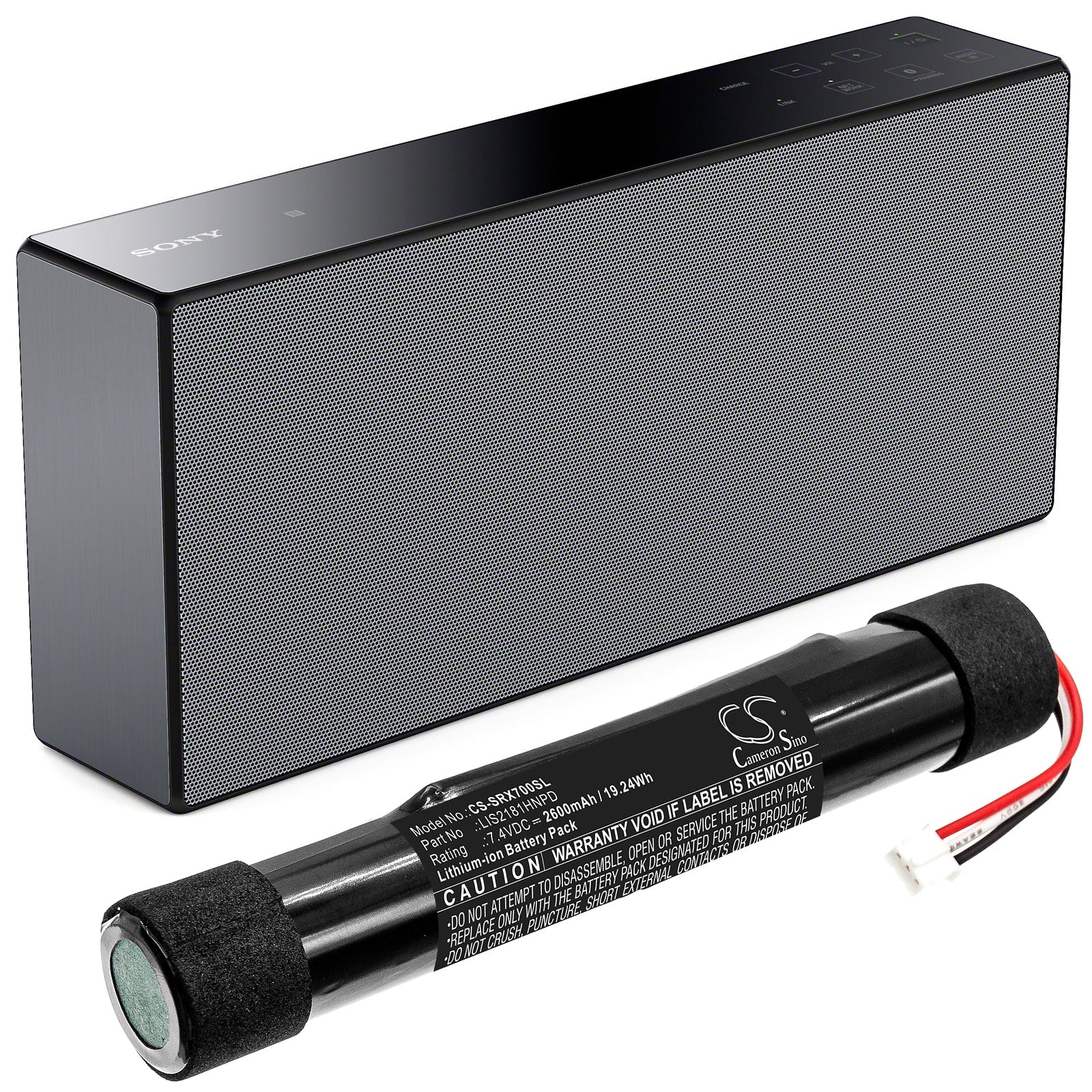 Li-ion Speaker Battery fits Sony, Srs-x7 7.4V, 2600mAh Speaker Cameron Sino Technology Limited