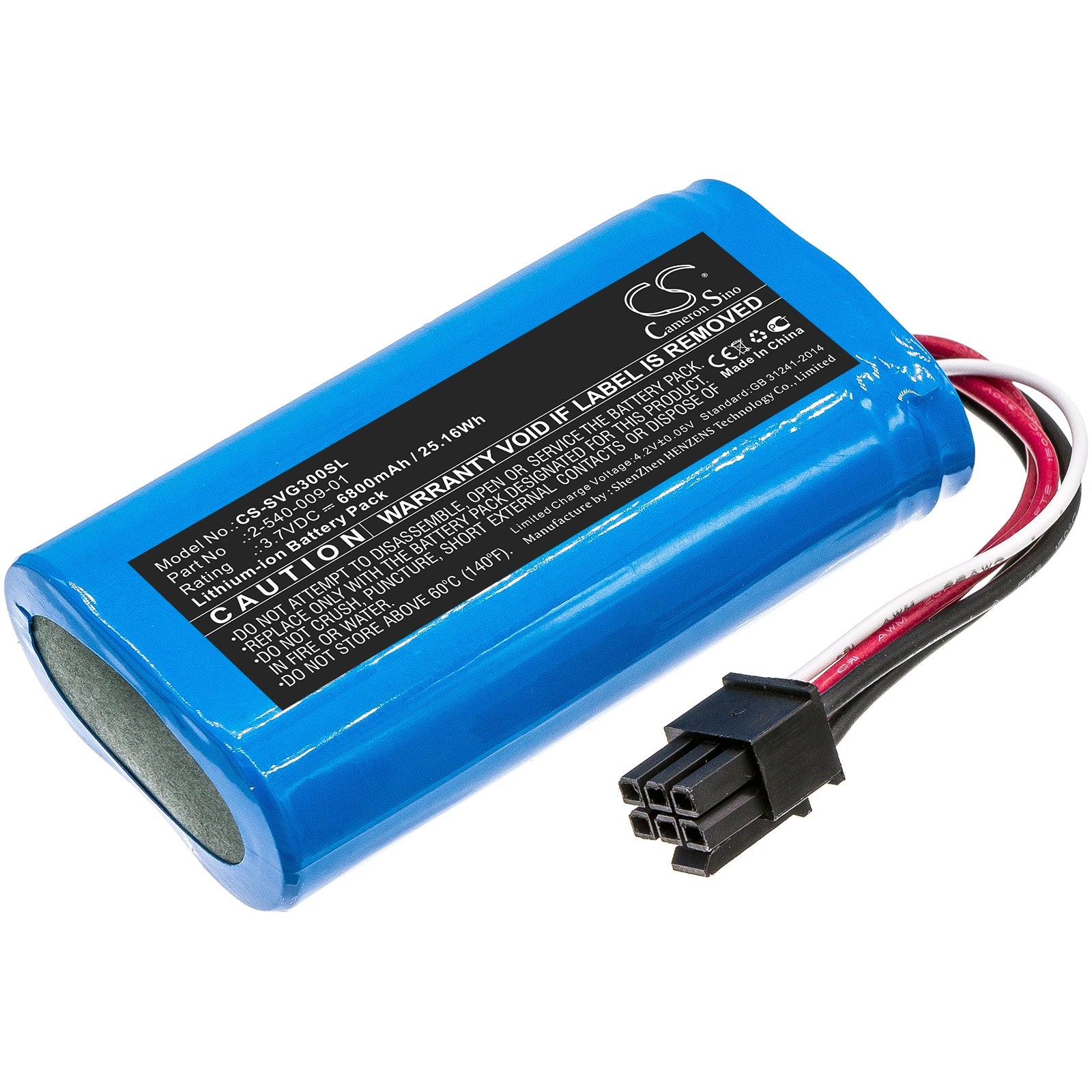 Li-ion Speaker Battery fits Soundcast, 21391-vgbt03a, Sud-vgbt03a 3.7V, 6800mAh Speaker Cameron Sino Technology Limited